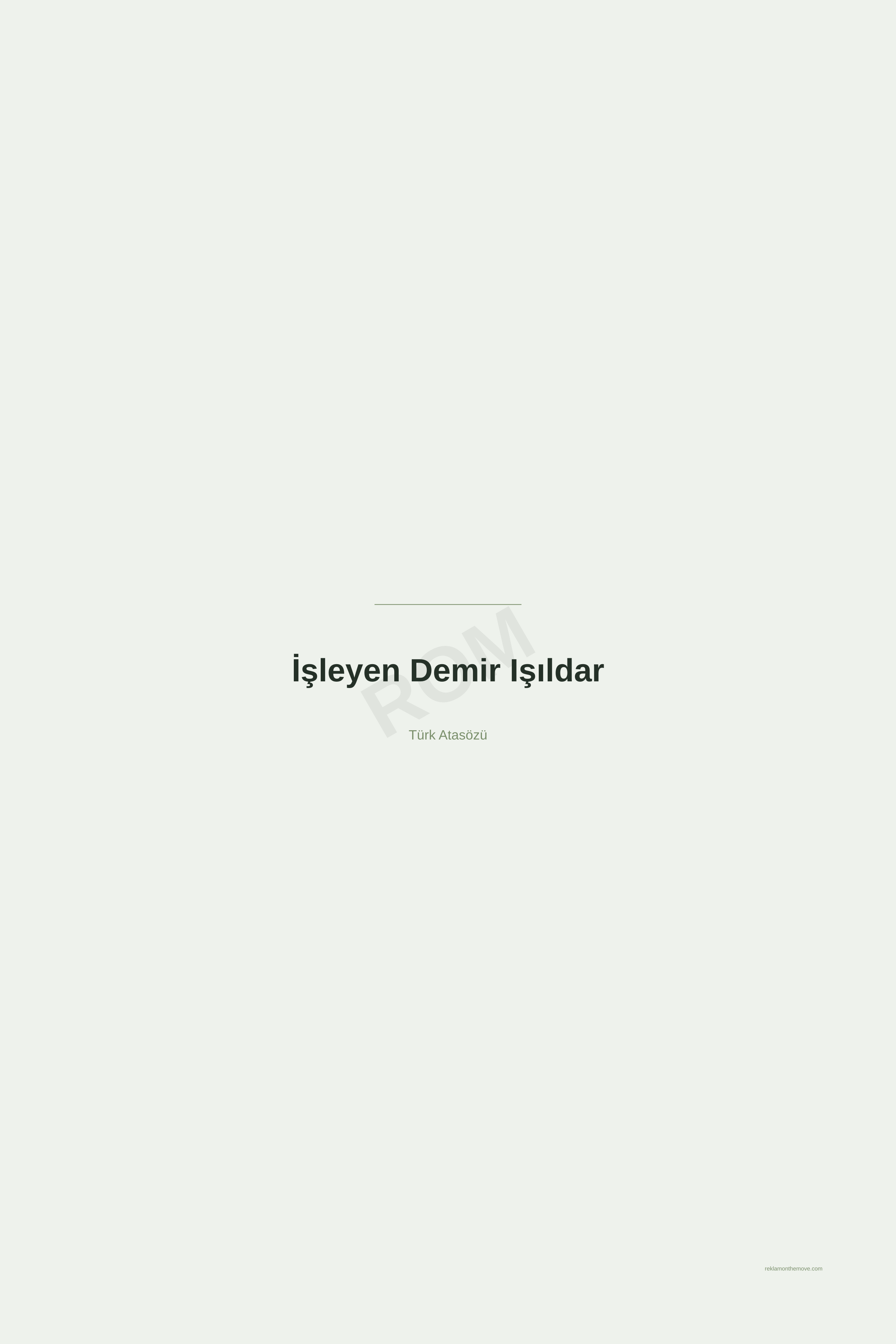 İşleyen Demir Işıldar · Adaçayı · 24×36" — ROM dijital ürün önizlemesi (filigranlı)