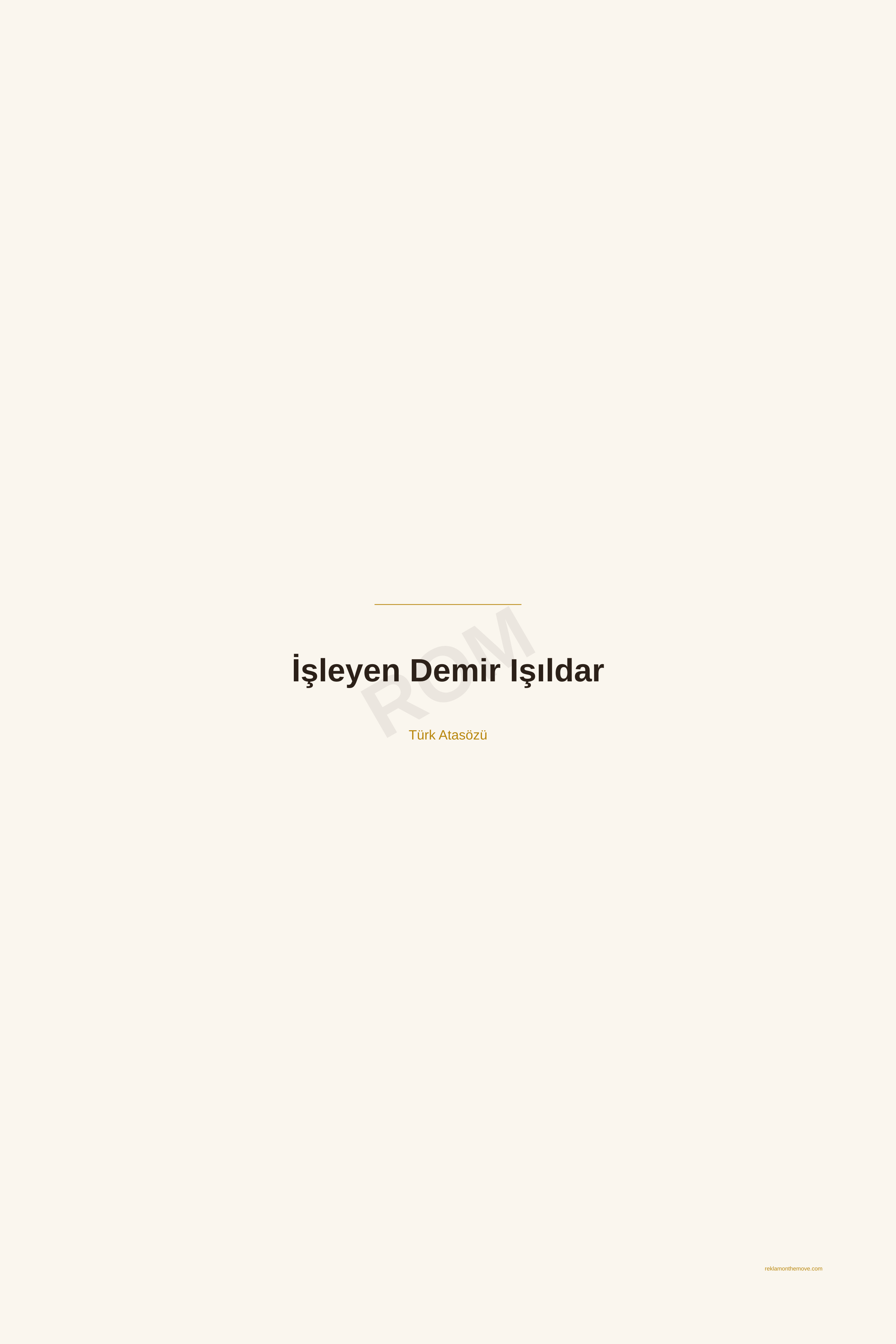 İşleyen Demir Işıldar · Espresso · 24×36" — ROM dijital ürün önizlemesi (filigranlı)