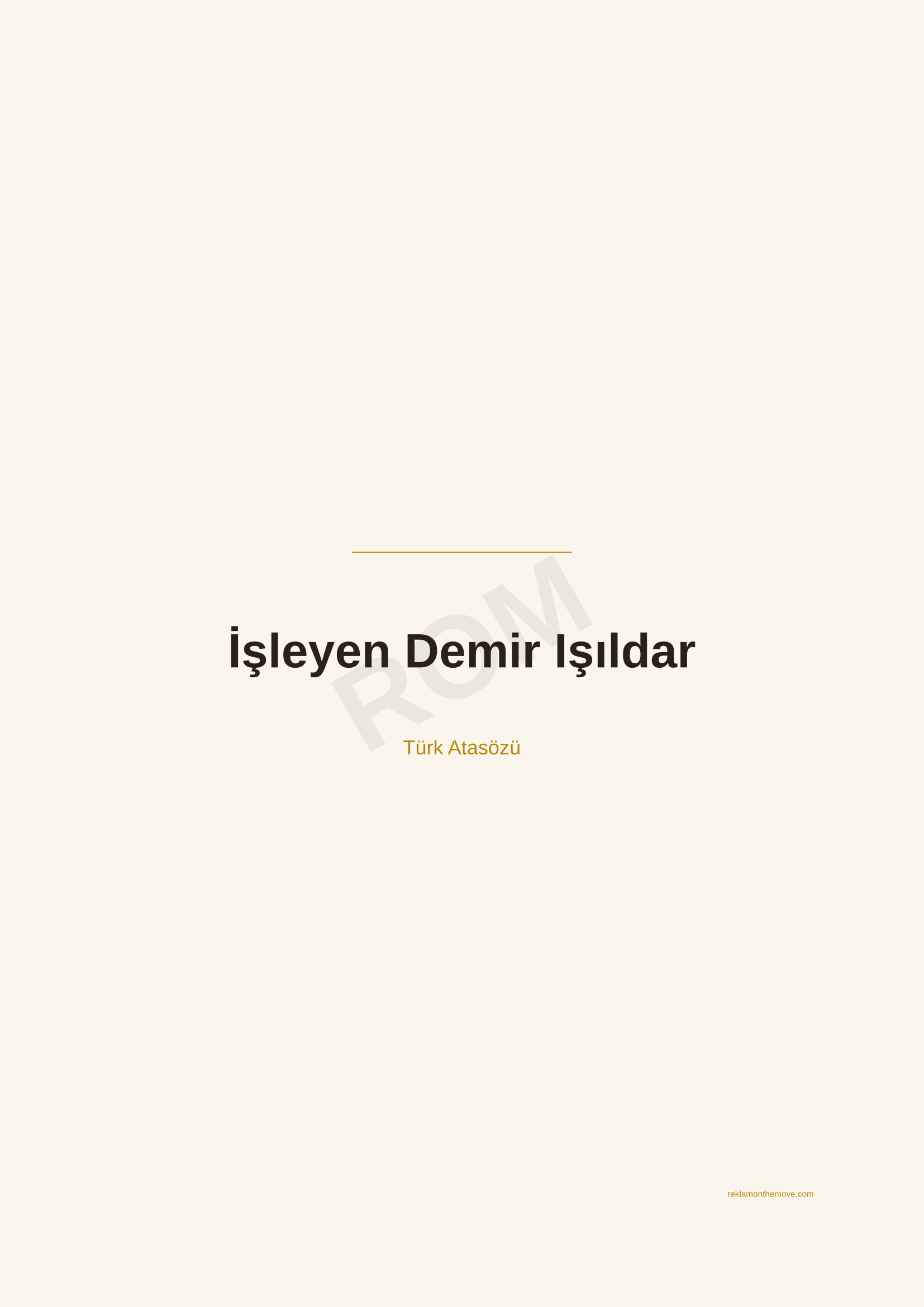 İşleyen Demir Işıldar · Espresso — ROM dijital ürün önizlemesi (filigranlı)
