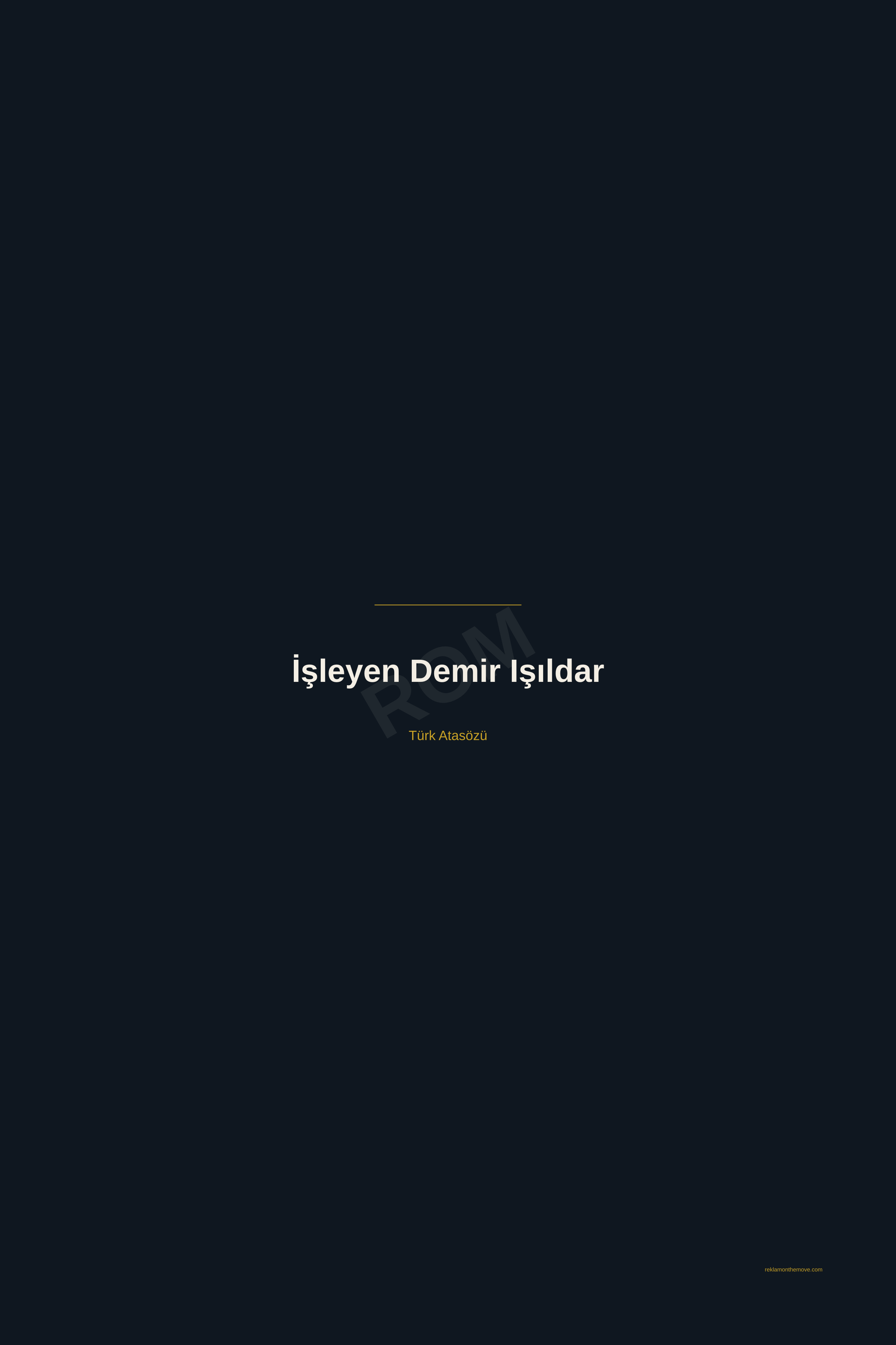 İşleyen Demir Işıldar · Gece · 24×36" — ROM dijital ürün önizlemesi (filigranlı)