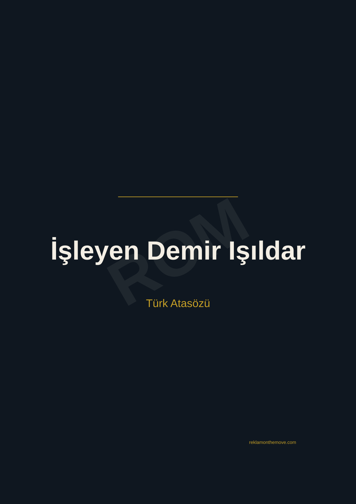 İşleyen Demir Işıldar · Gece · A3 — ROM dijital ürün önizlemesi (filigranlı)