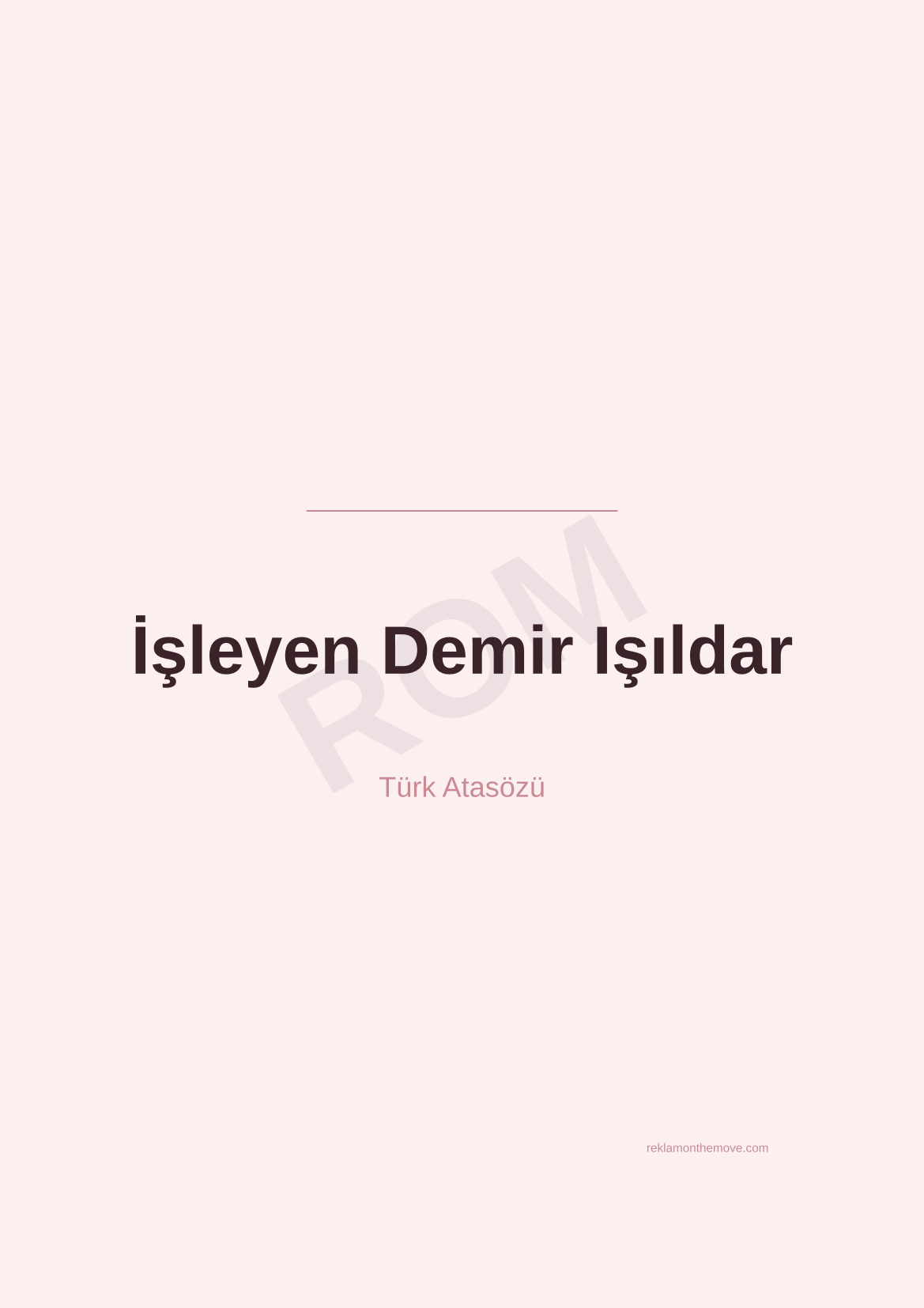 İşleyen Demir Işıldar · Gül · A3 — ROM dijital ürün önizlemesi (filigranlı)