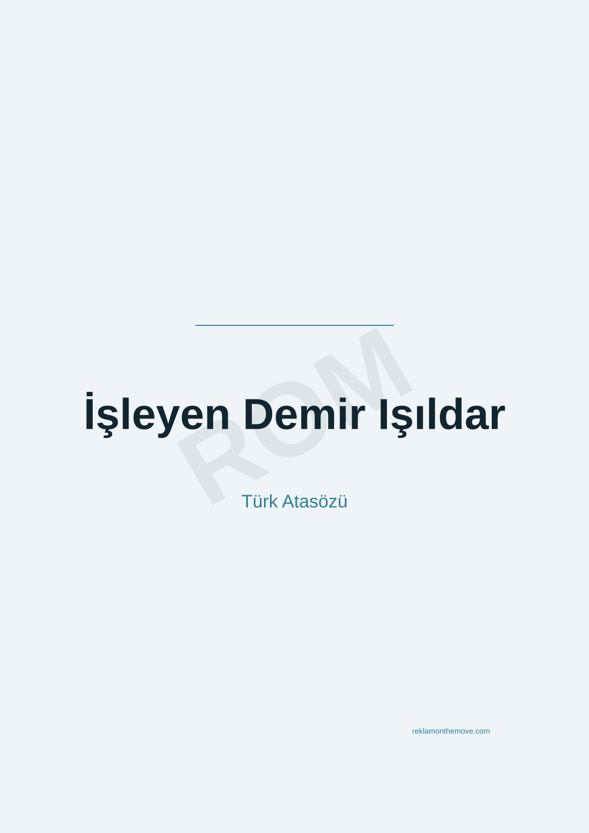 İşleyen Demir Işıldar · Okyanus · A3 — ROM dijital ürün önizlemesi (filigranlı)