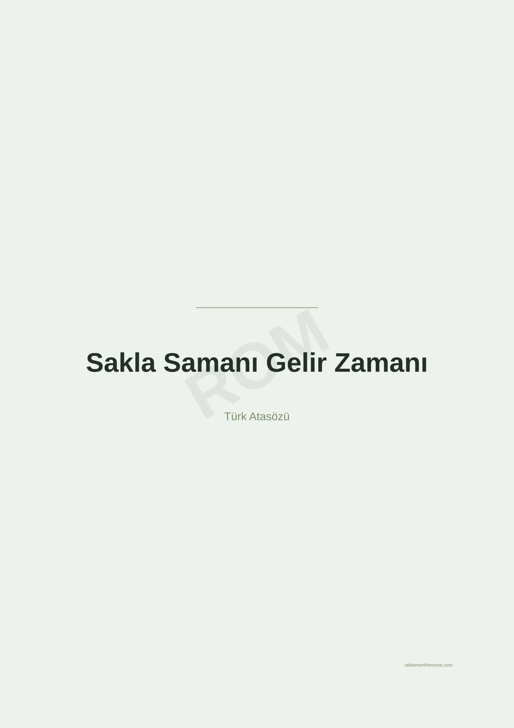 Sakla Samanı Gelir Zamanı · Adaçayı · A2 — ROM dijital ürün önizlemesi (filigranlı)