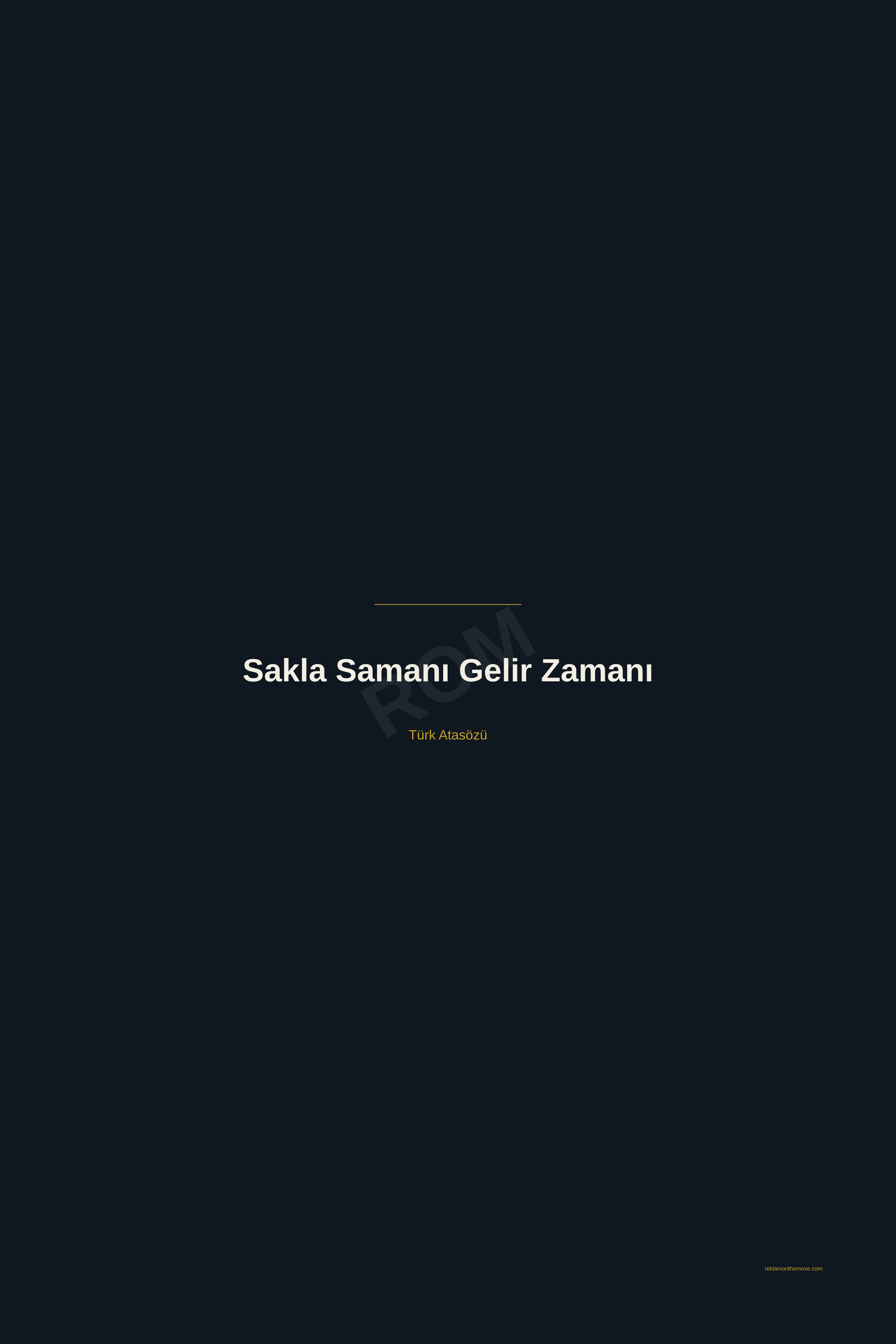 Sakla Samanı Gelir Zamanı · Gece · 24×36" — ROM dijital ürün önizlemesi (filigranlı)