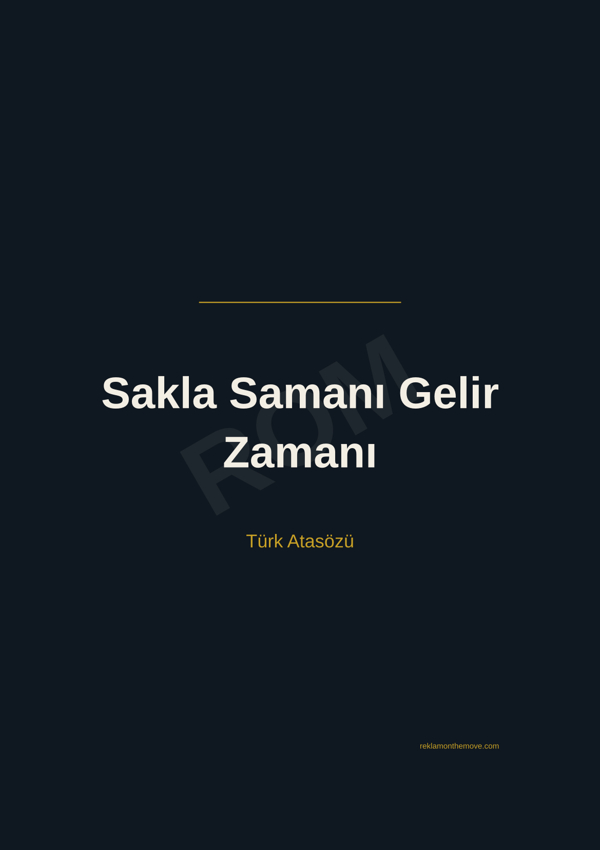 Sakla Samanı Gelir Zamanı · Gece · A3 — ROM dijital ürün önizlemesi (filigranlı)