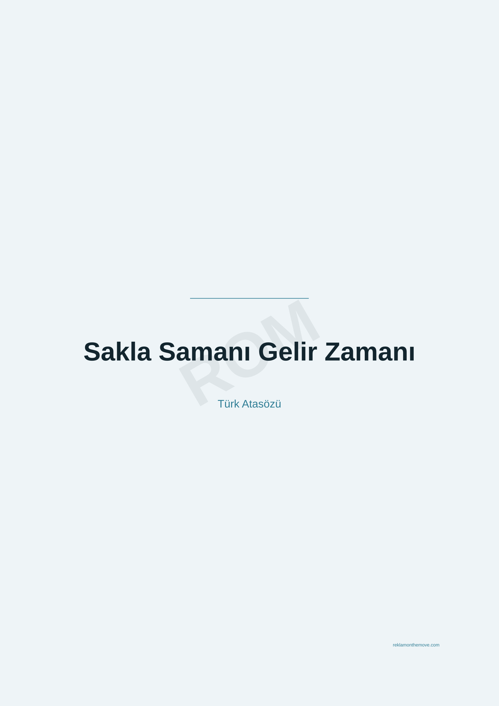 Sakla Samanı Gelir Zamanı · Okyanus · A2 — ROM dijital ürün önizlemesi (filigranlı)
