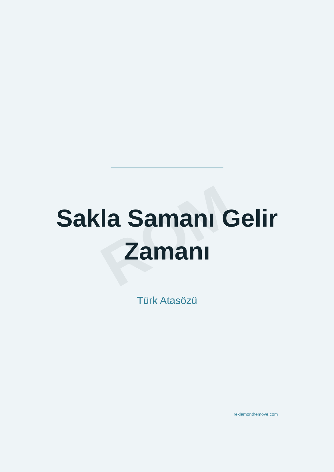 Sakla Samanı Gelir Zamanı · Okyanus · A3 — ROM dijital ürün önizlemesi (filigranlı)