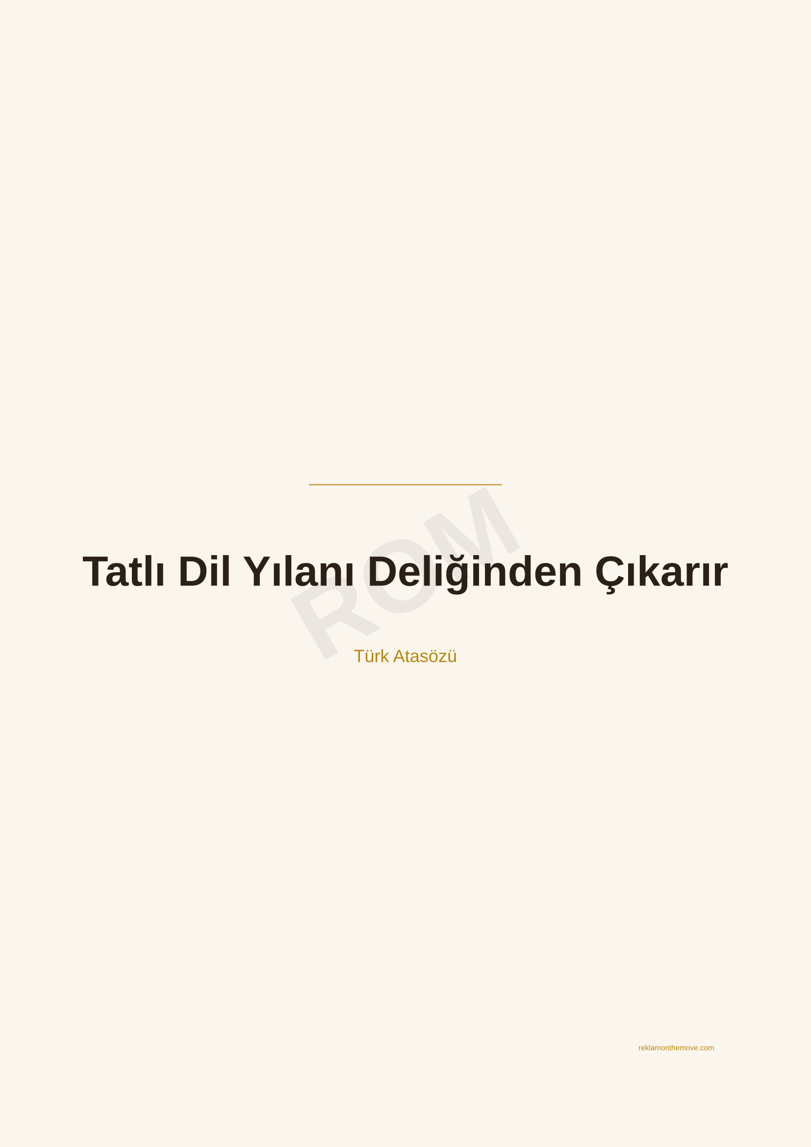 Tatlı Dil Yılanı Deliğinden Çıkarır · Espresso — ROM dijital ürün önizlemesi (filigranlı)