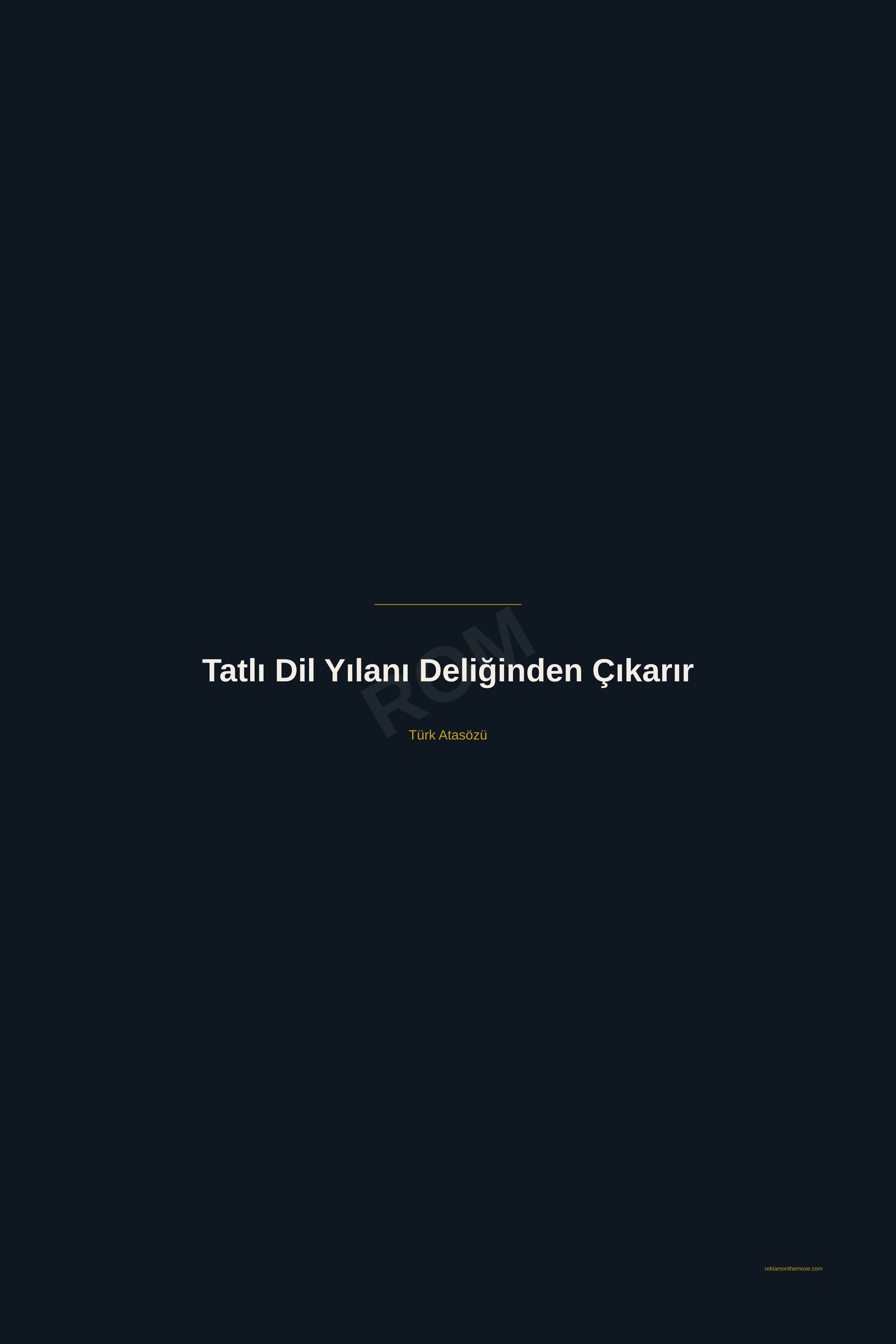 Tatlı Dil Yılanı Deliğinden Çıkarır · Gece · 24×36" — ROM dijital ürün önizlemesi (filigranlı)
