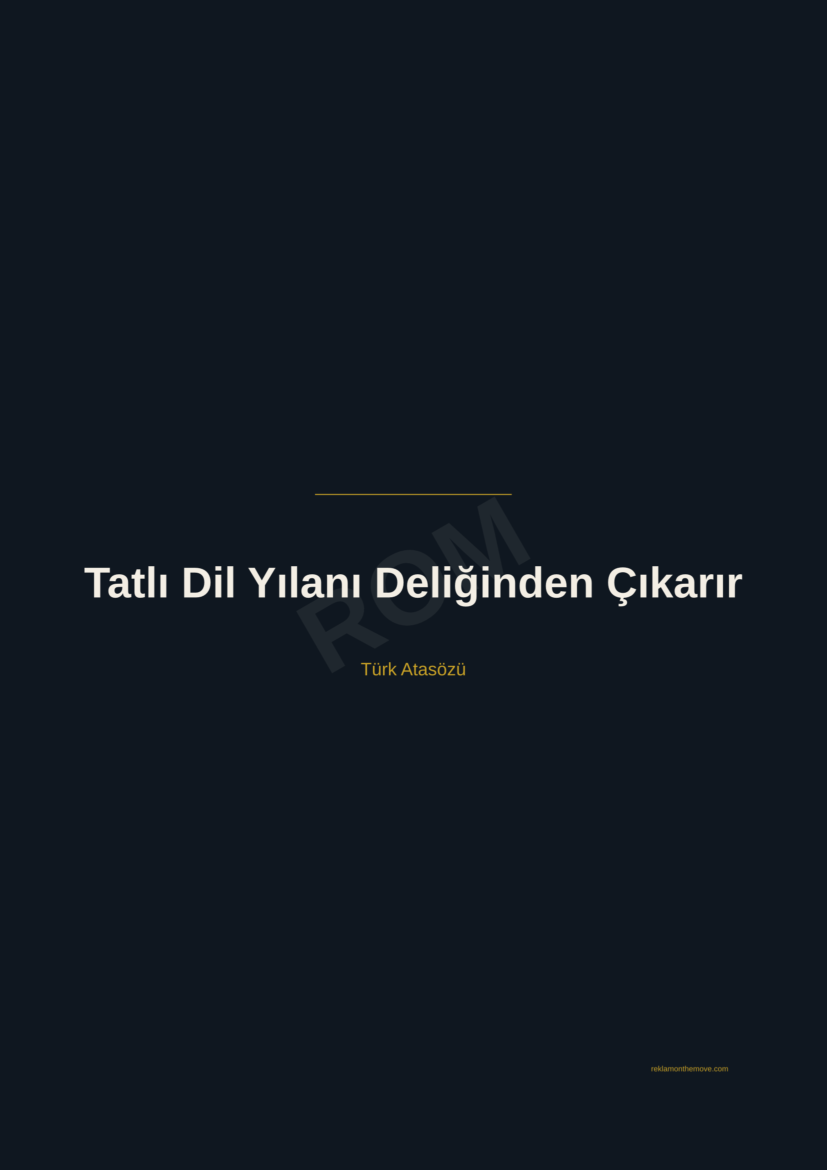 Tatlı Dil Yılanı Deliğinden Çıkarır · Gece — ROM dijital ürün önizlemesi (filigranlı)
