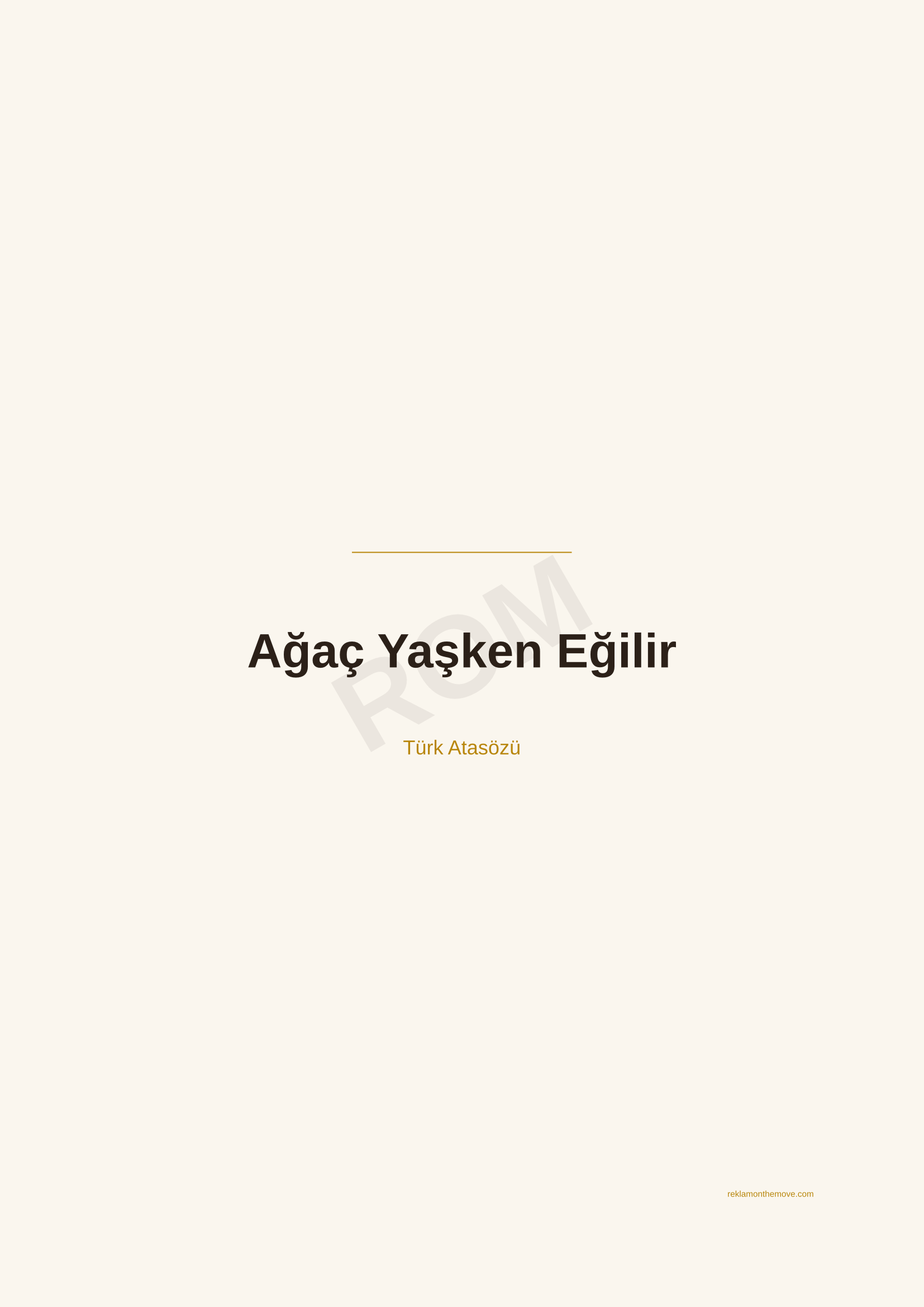 Ağaç Yaşken Eğilir · Espresso · A2 — ROM dijital ürün önizlemesi (filigranlı)