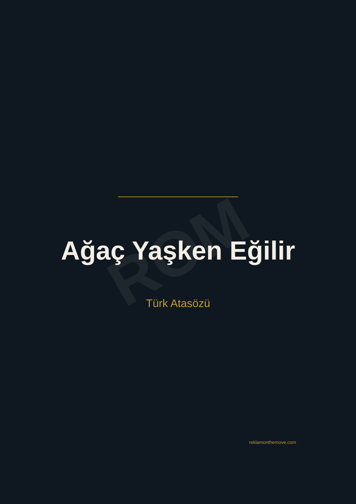 Ağaç Yaşken Eğilir · Gece · A3 — ROM dijital ürün önizlemesi (filigranlı)
