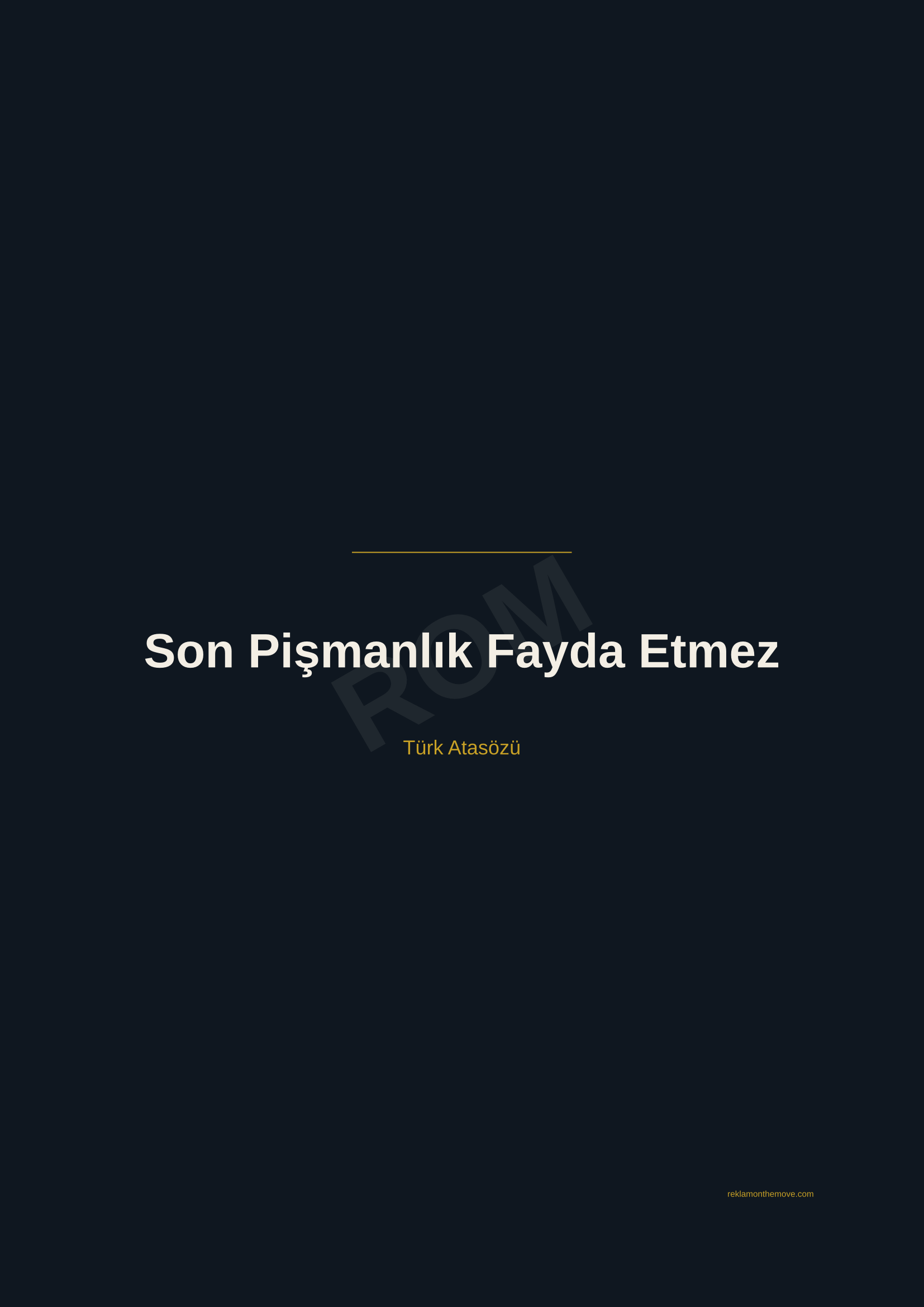 Son Pişmanlık Fayda Etmez · Gece · A2 — ROM dijital ürün önizlemesi (filigranlı)