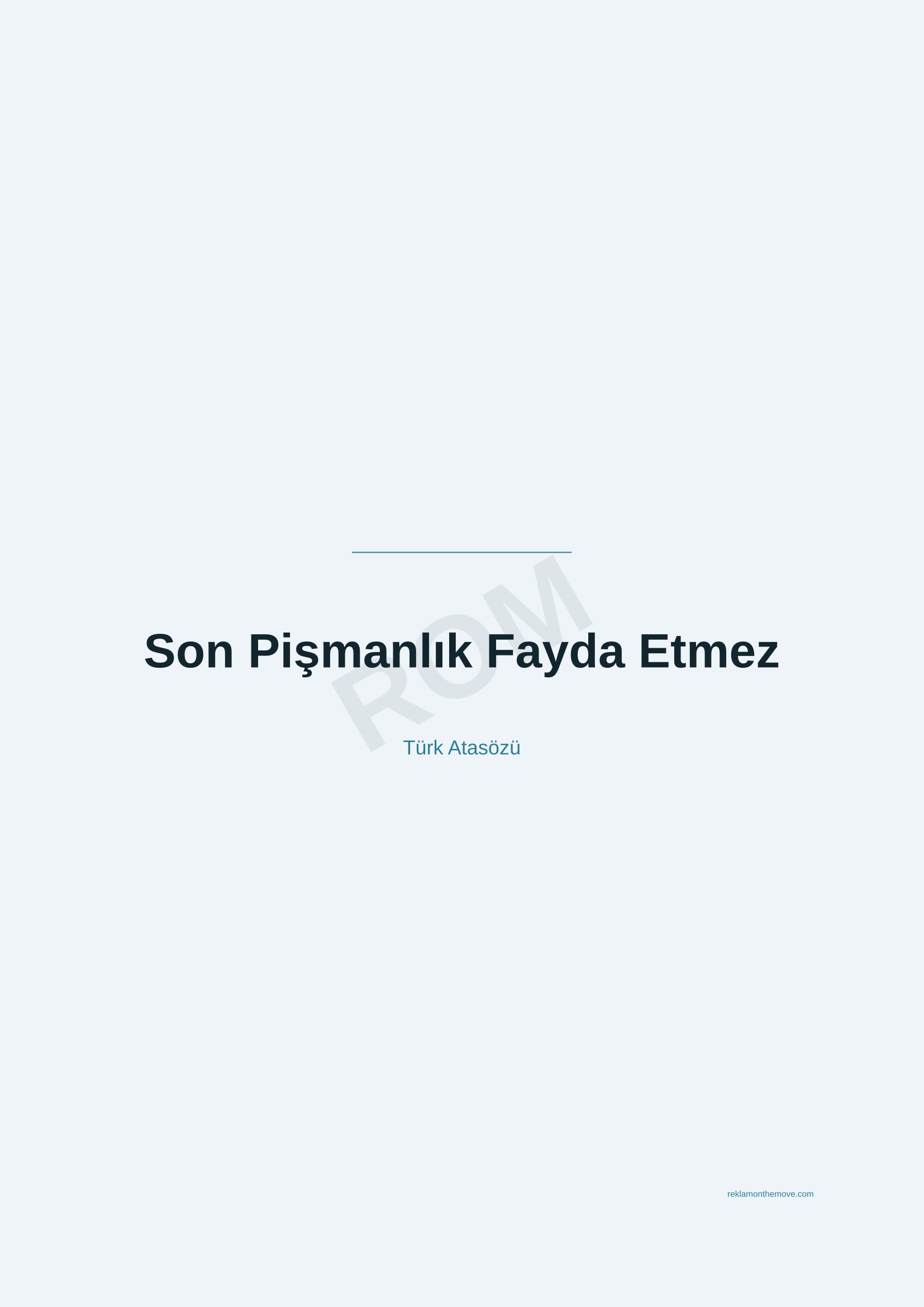 Son Pişmanlık Fayda Etmez · Okyanus · A2 — ROM dijital ürün önizlemesi (filigranlı)