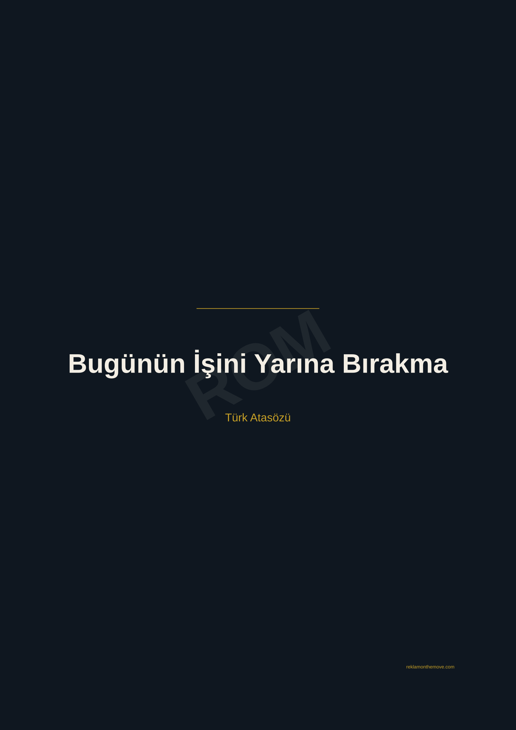 Bugünün İşini Yarına Bırakma · Gece — ROM dijital ürün önizlemesi (filigranlı)