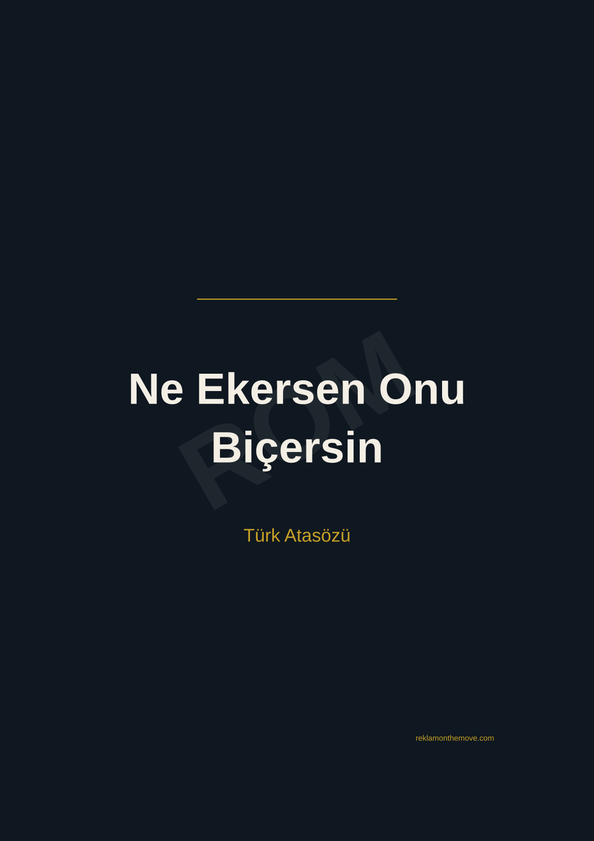 Ne Ekersen Onu Biçersin · Gece · A3 — ROM dijital ürün önizlemesi (filigranlı)