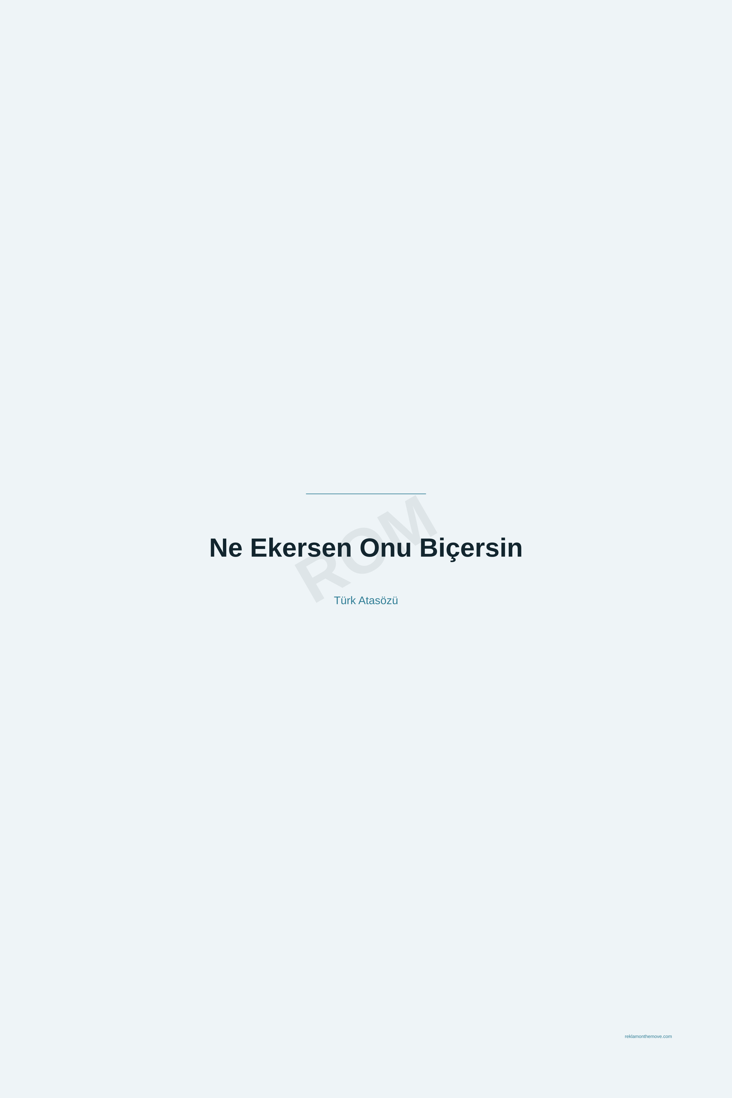 Ne Ekersen Onu Biçersin · Okyanus · 24×36" — ROM dijital ürün önizlemesi (filigranlı)