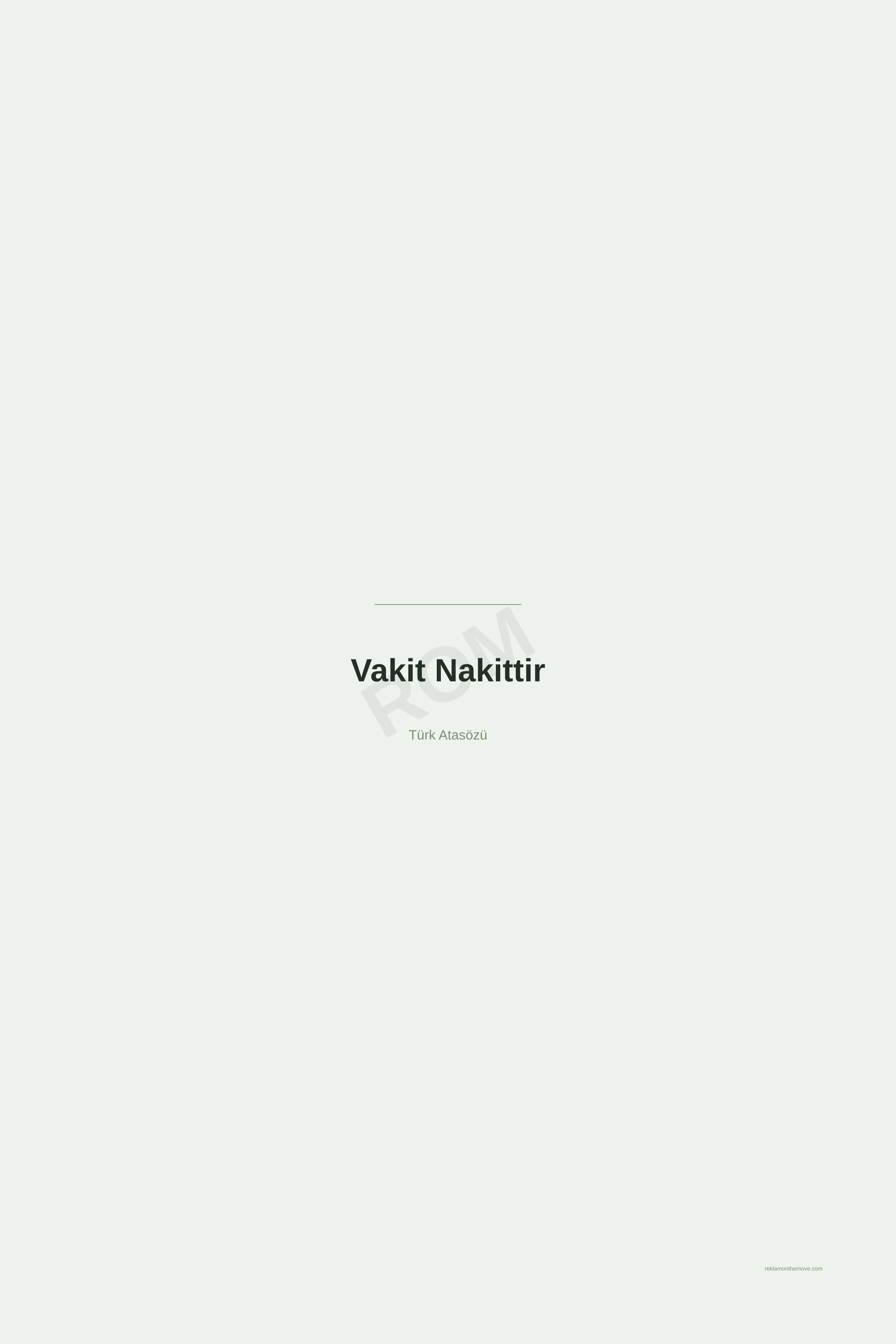 Vakit Nakittir · Adaçayı · 24×36" — ROM dijital ürün önizlemesi (filigranlı)
