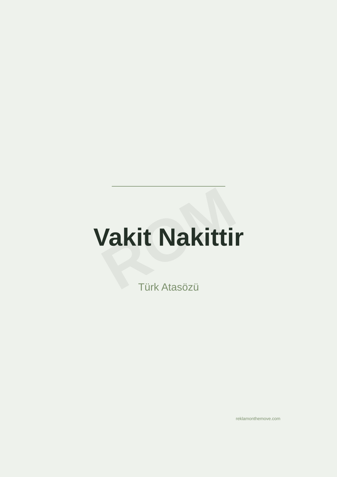 Vakit Nakittir · Adaçayı · A3 — ROM dijital ürün önizlemesi (filigranlı)