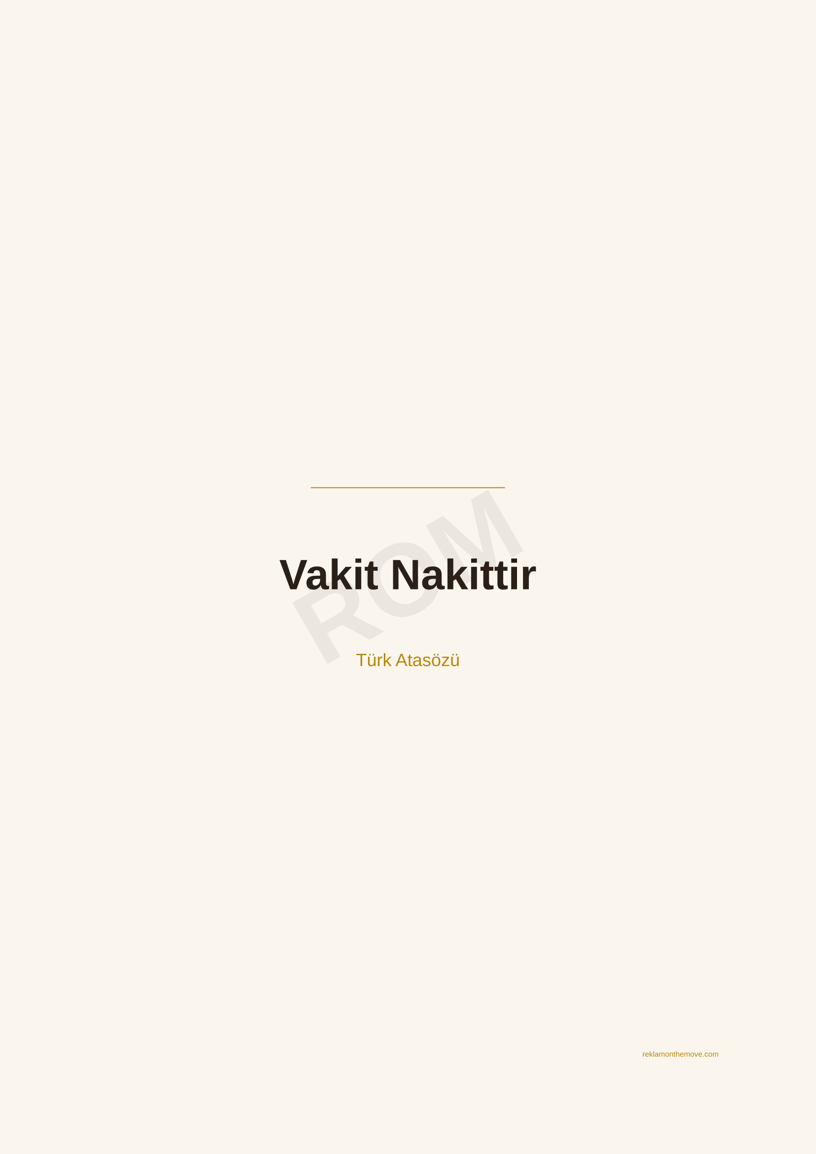 Vakit Nakittir · Espresso · A2 — ROM dijital ürün önizlemesi (filigranlı)