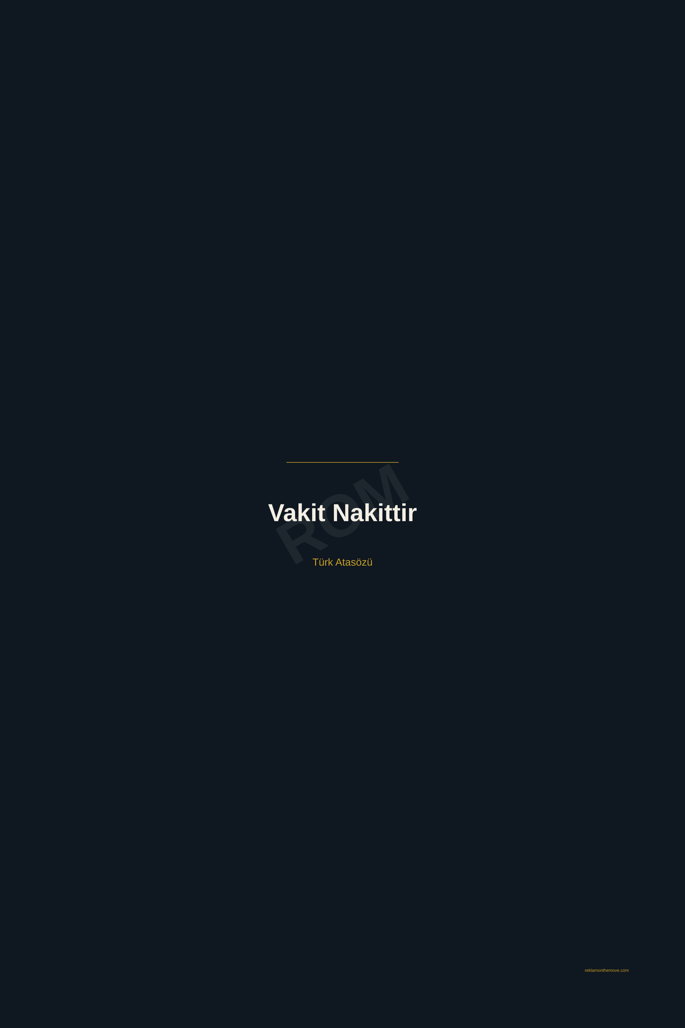Vakit Nakittir · Gece · 24×36" — ROM dijital ürün önizlemesi (filigranlı)