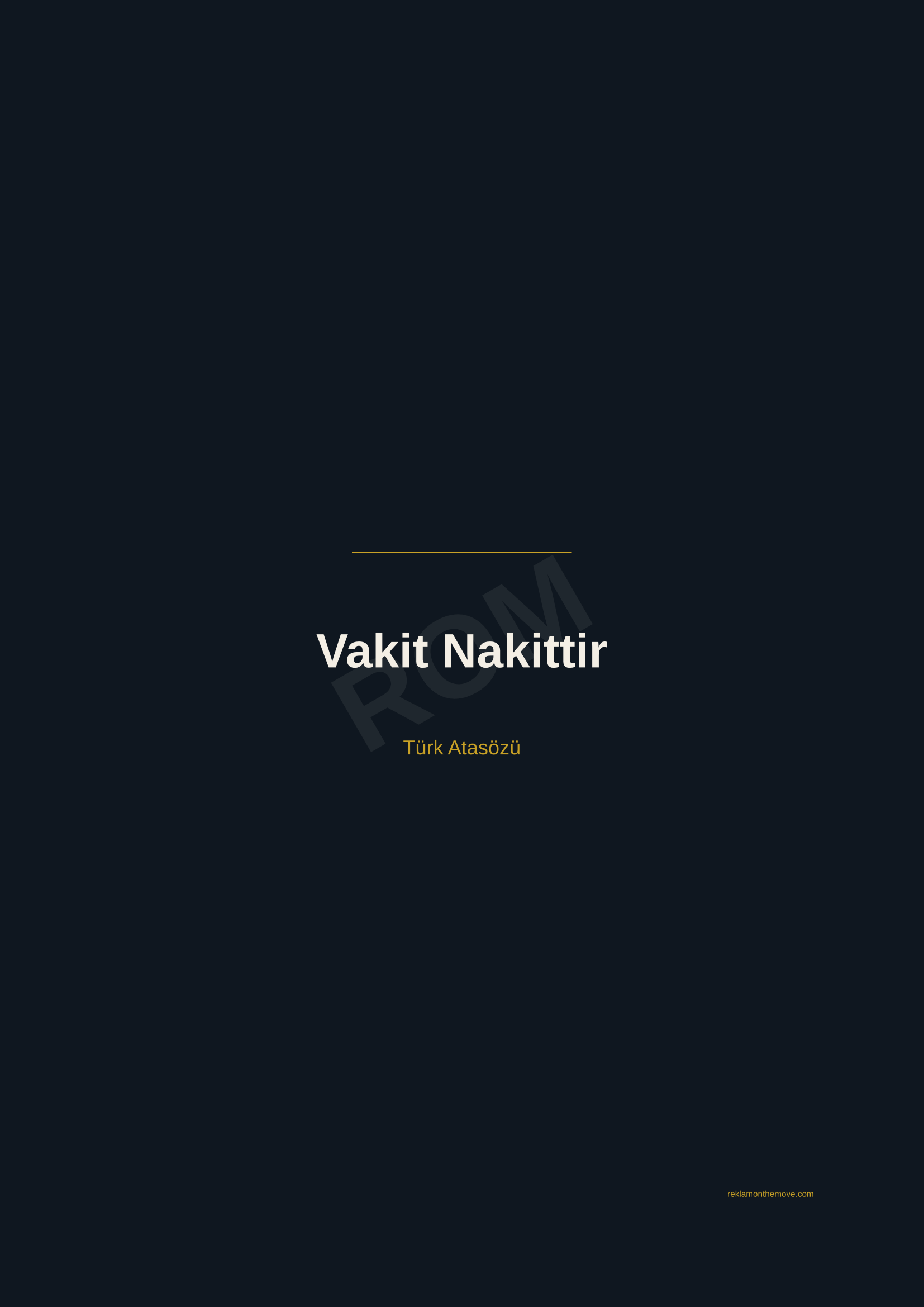 Vakit Nakittir · Gece · A2 — ROM dijital ürün önizlemesi (filigranlı)