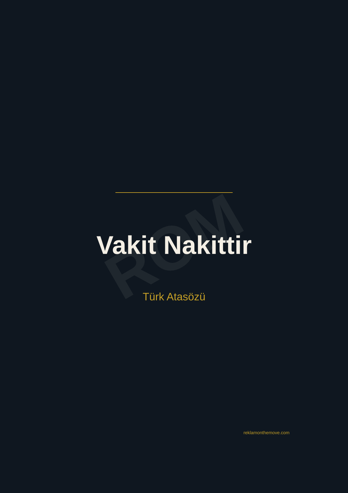 Vakit Nakittir · Gece · A3 — ROM dijital ürün önizlemesi (filigranlı)
