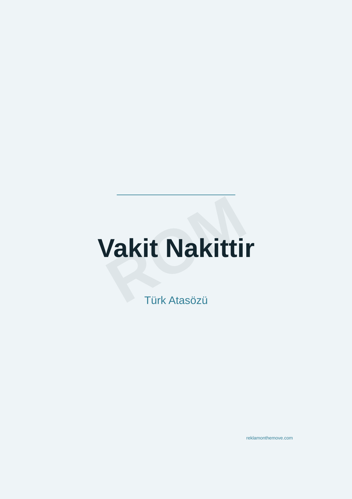 Vakit Nakittir · Okyanus · A3 — ROM dijital ürün önizlemesi (filigranlı)