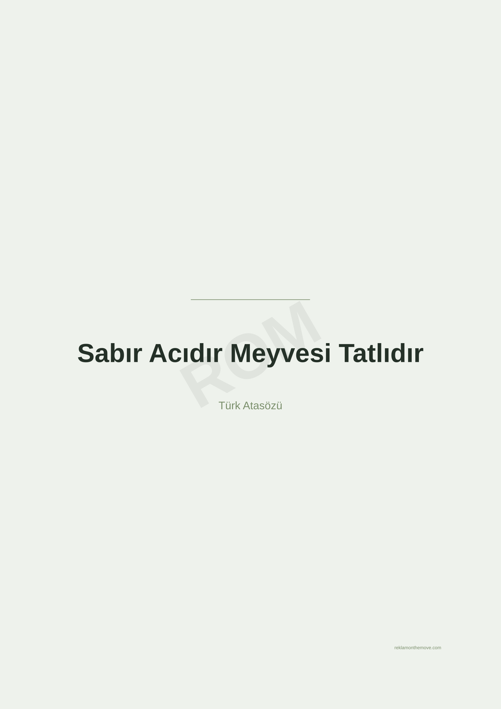 Sabır Acıdır Meyvesi Tatlıdır · Adaçayı — ROM dijital ürün önizlemesi (filigranlı)