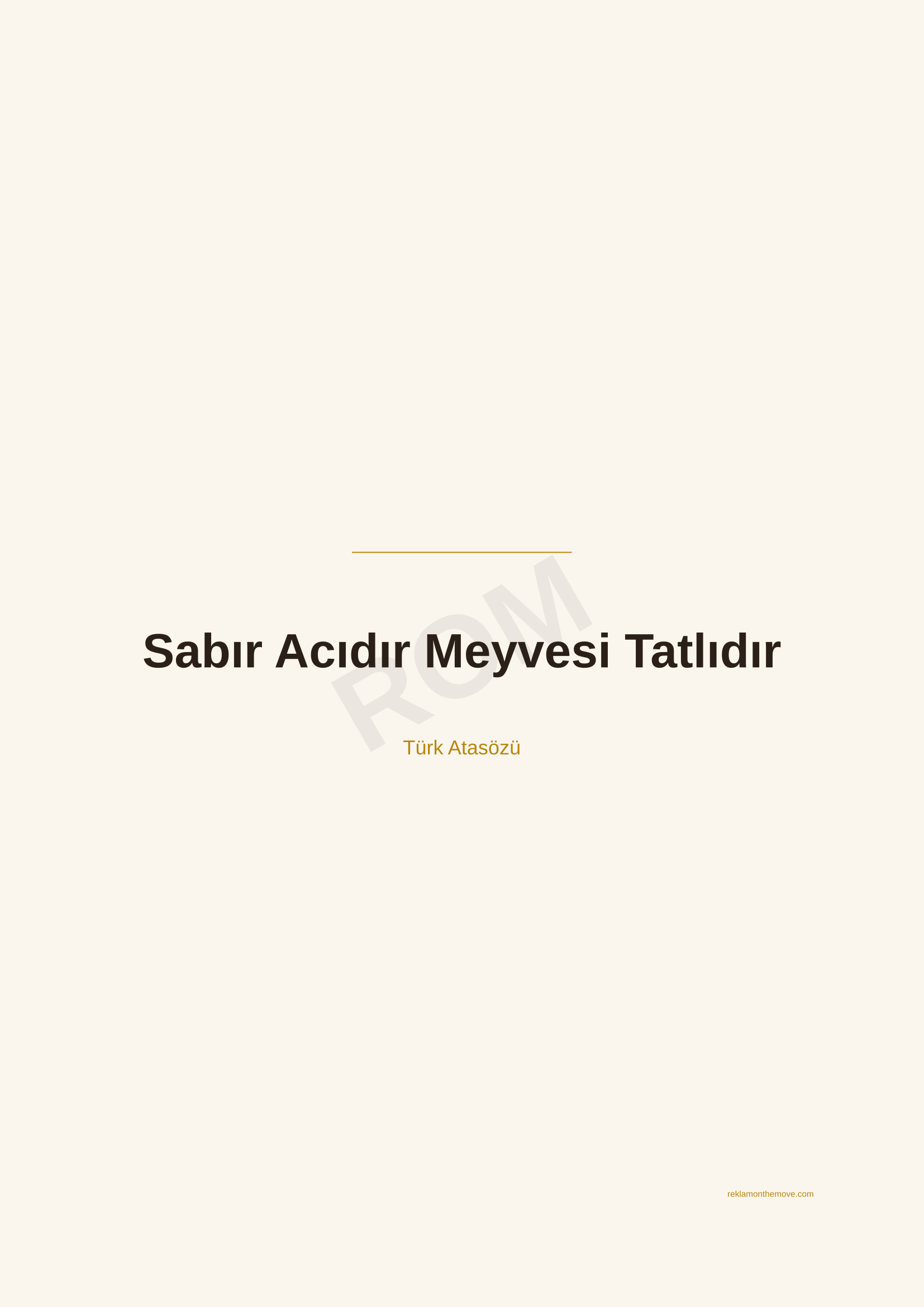 Sabır Acıdır Meyvesi Tatlıdır · Espresso — ROM dijital ürün önizlemesi (filigranlı)