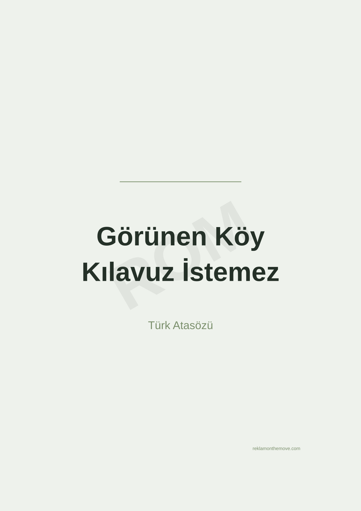 Görünen Köy Kılavuz İstemez · Adaçayı · A3 — ROM dijital ürün önizlemesi (filigranlı)