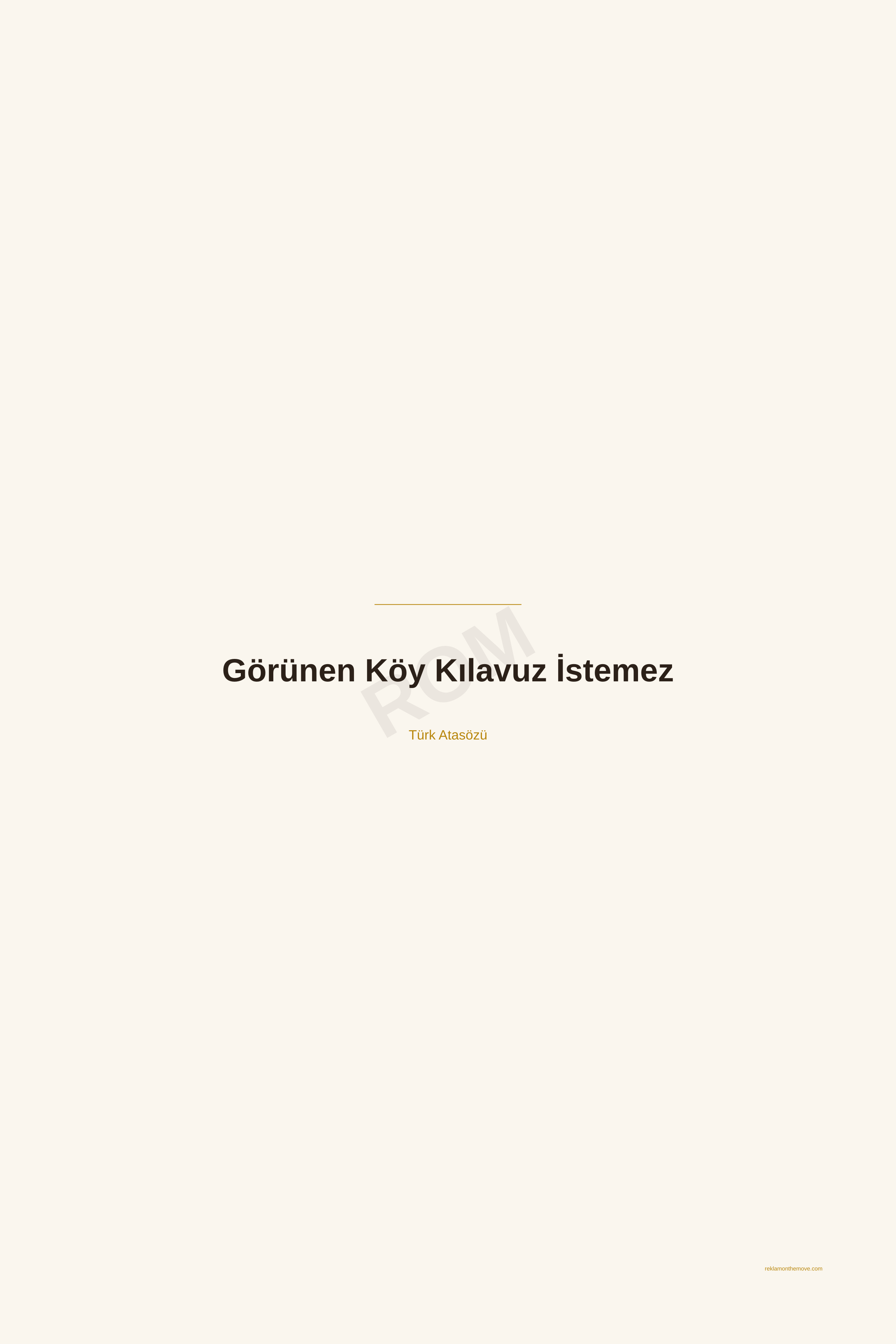 Görünen Köy Kılavuz İstemez · Espresso · 24×36" — ROM dijital ürün önizlemesi (filigranlı)