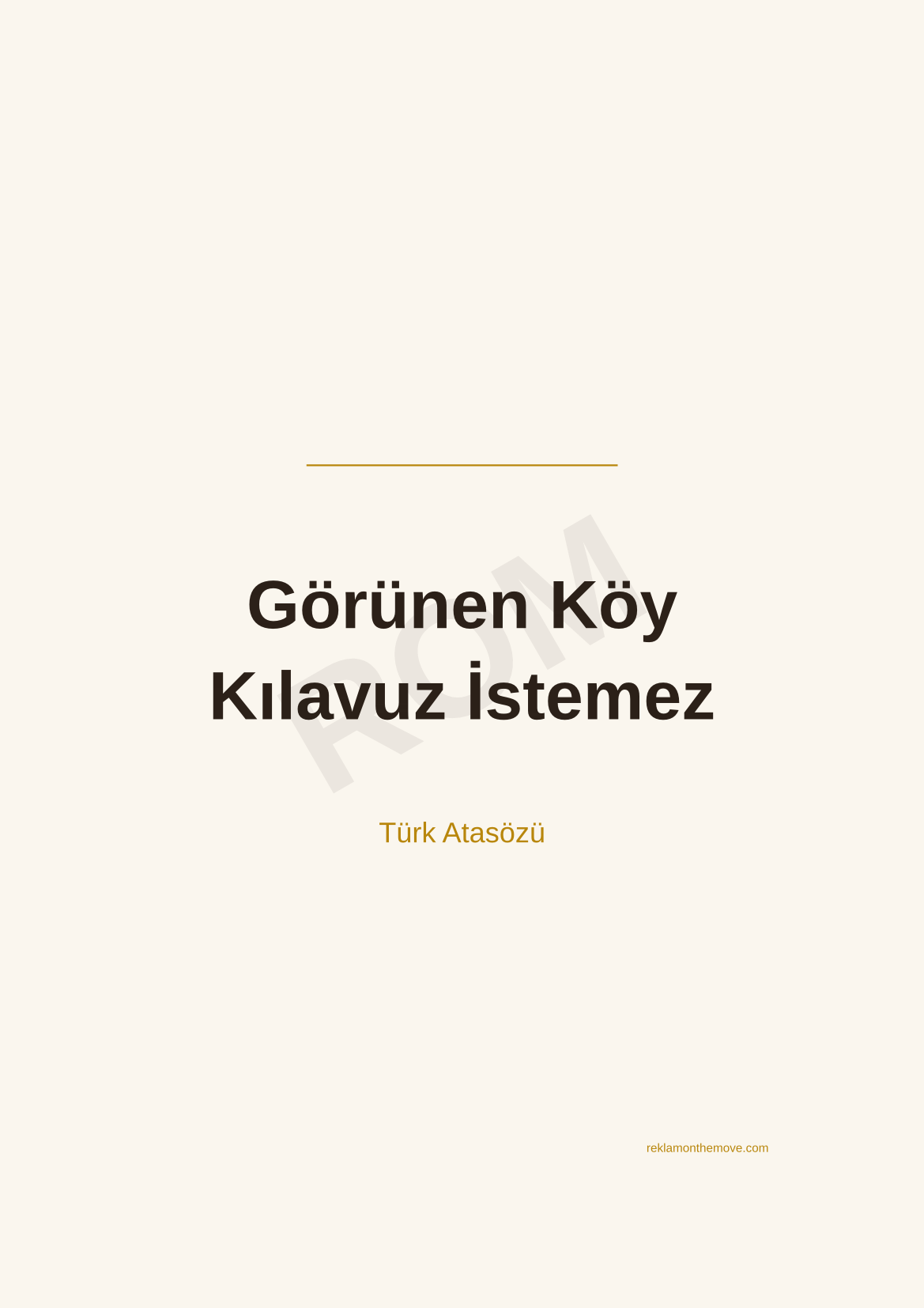 Görünen Köy Kılavuz İstemez · Espresso · A3 — ROM dijital ürün önizlemesi (filigranlı)