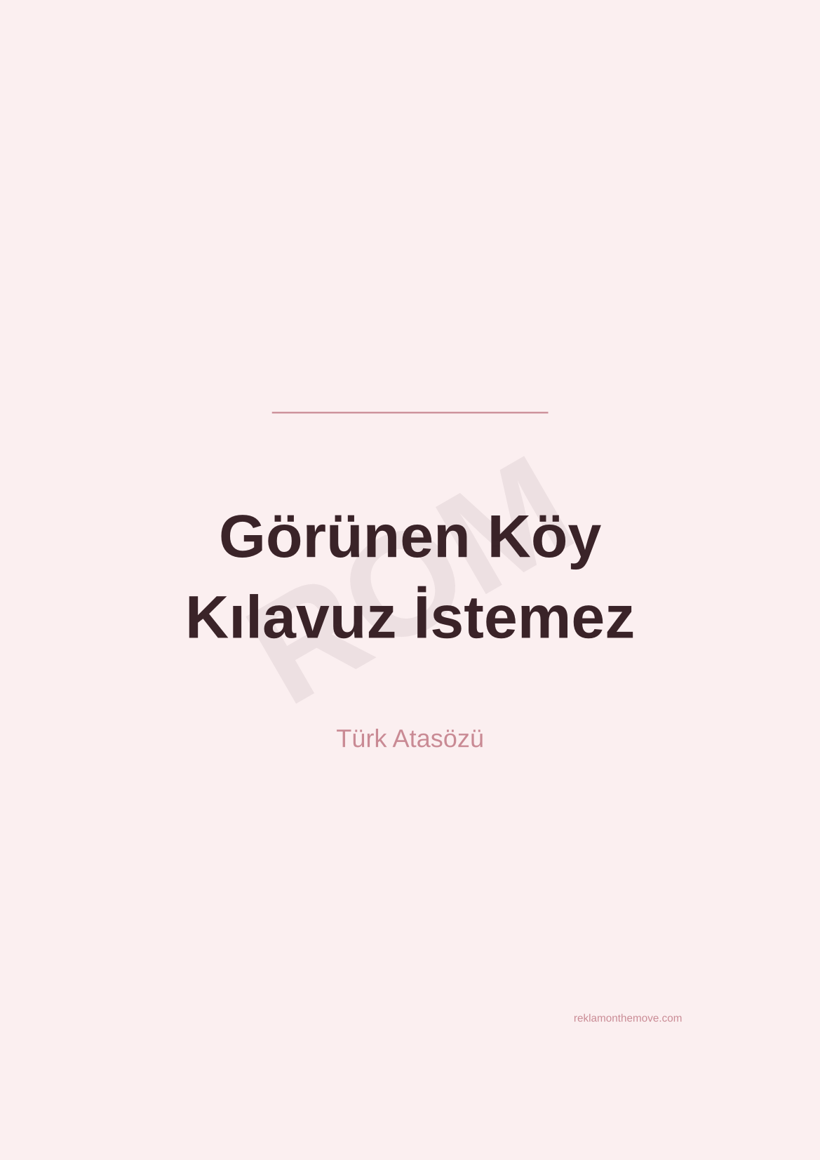Görünen Köy Kılavuz İstemez · Gül · A3 — ROM dijital ürün önizlemesi (filigranlı)
