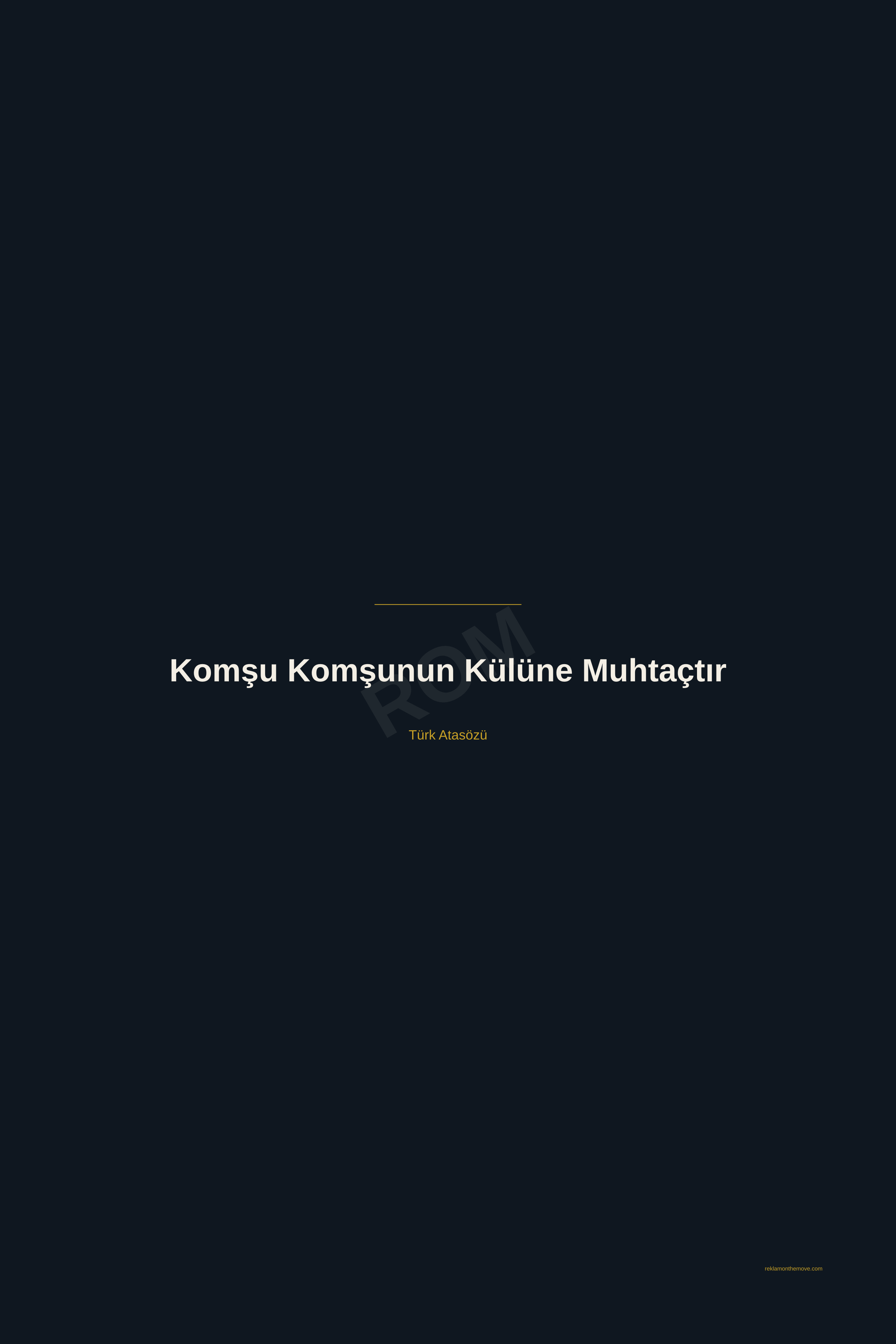 Komşu Komşunun Külüne Muhtaçtır · Gece · 24×36" — ROM dijital ürün önizlemesi (filigranlı)