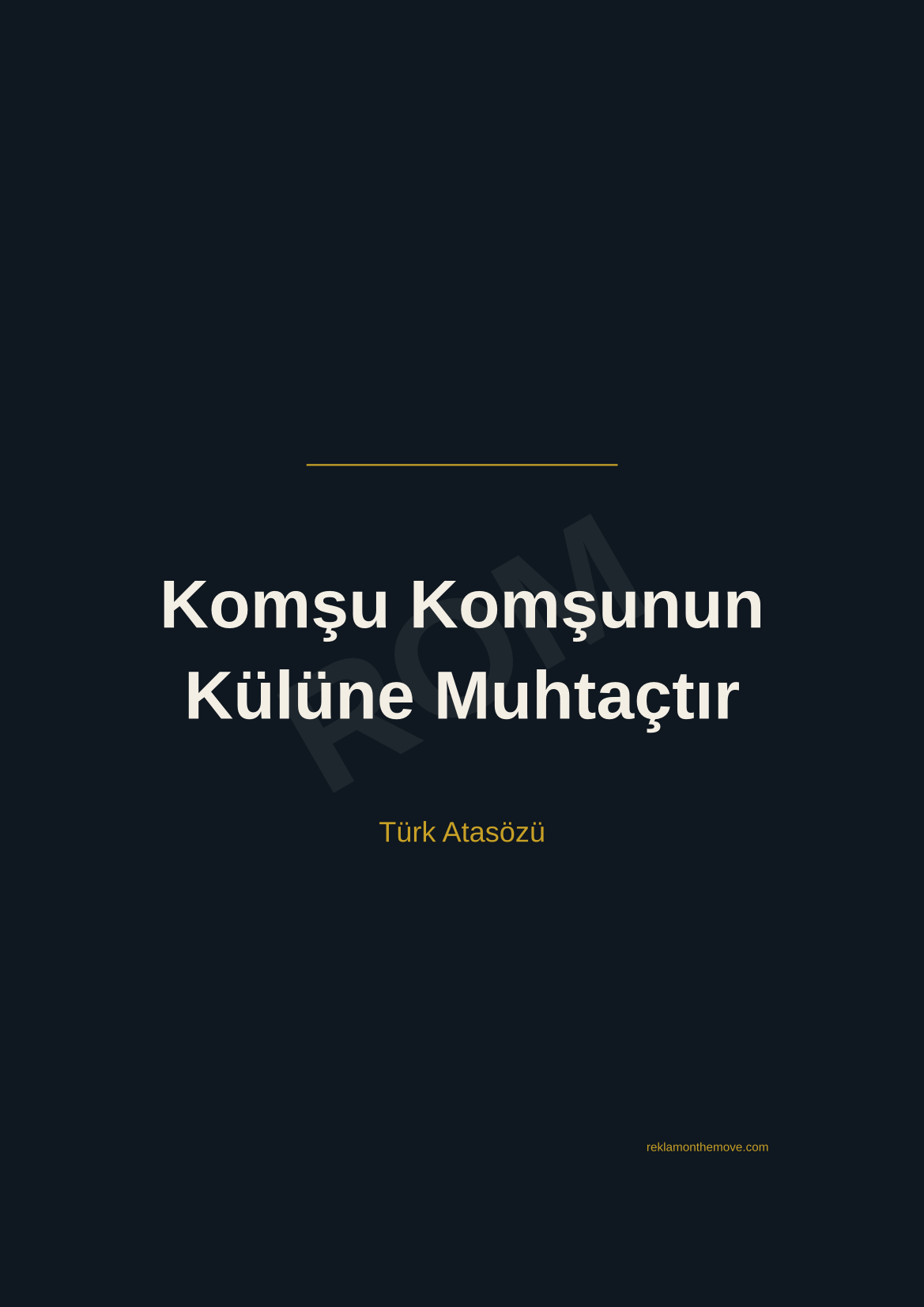 Komşu Komşunun Külüne Muhtaçtır · Gece · A3 — ROM dijital ürün önizlemesi (filigranlı)