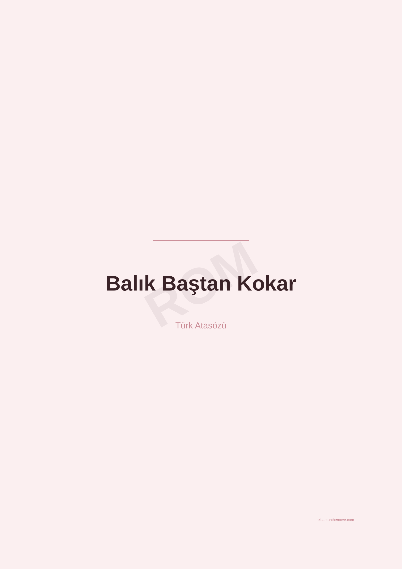 Balık Baştan Kokar · Gül · A2 — ROM dijital ürün önizlemesi (filigranlı)