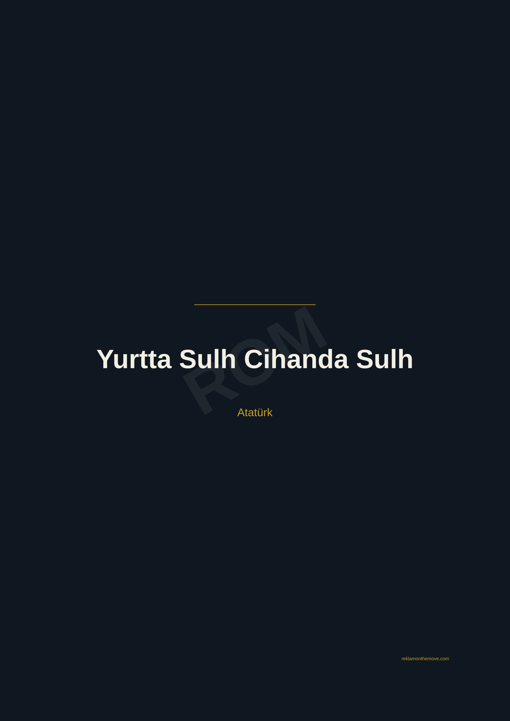 Yurtta Sulh Cihanda Sulh · Gece — ROM dijital ürün önizlemesi (filigranlı)