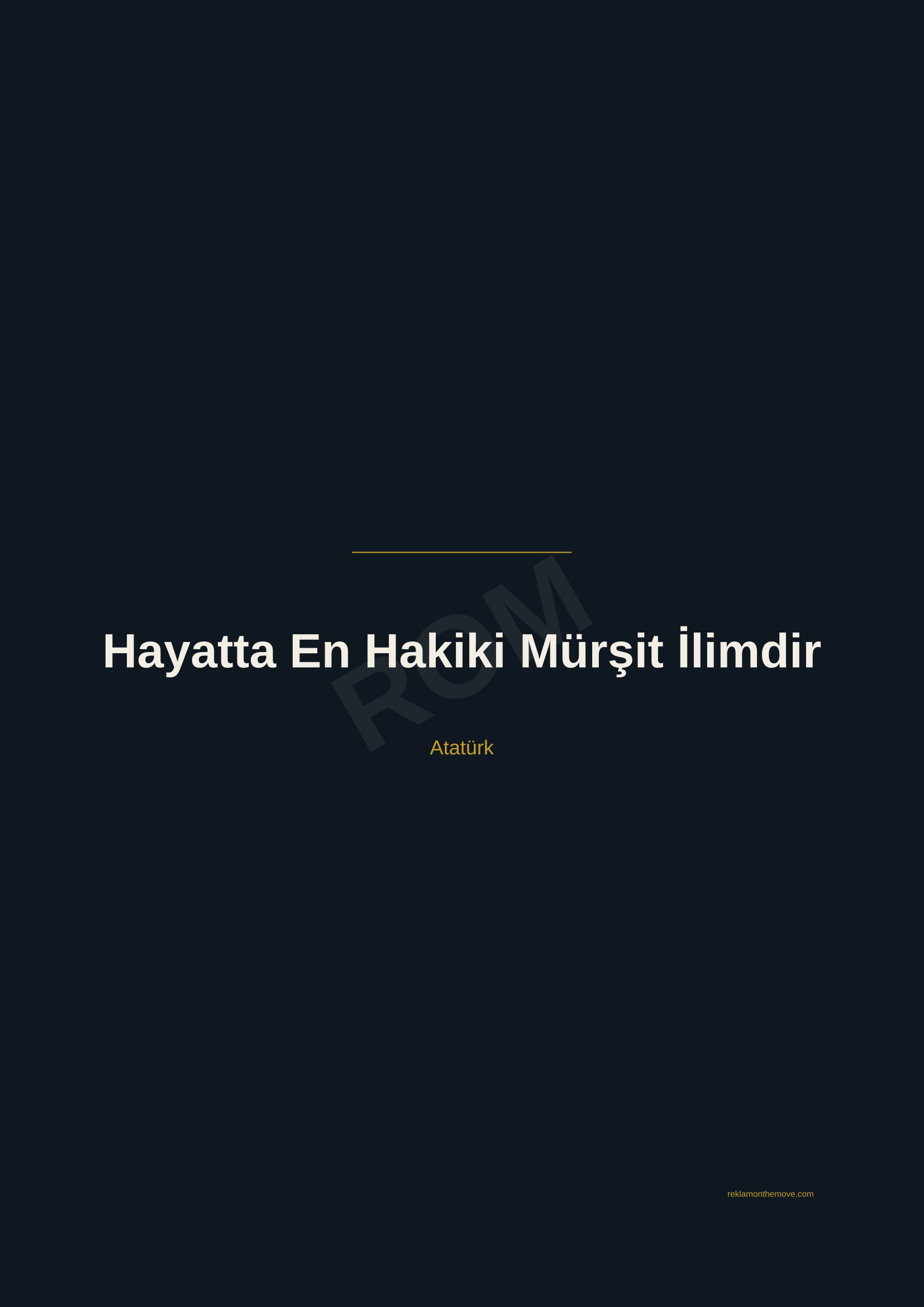 Hayatta En Hakiki Mürşit İlimdir · Gece — ROM dijital ürün önizlemesi (filigranlı)