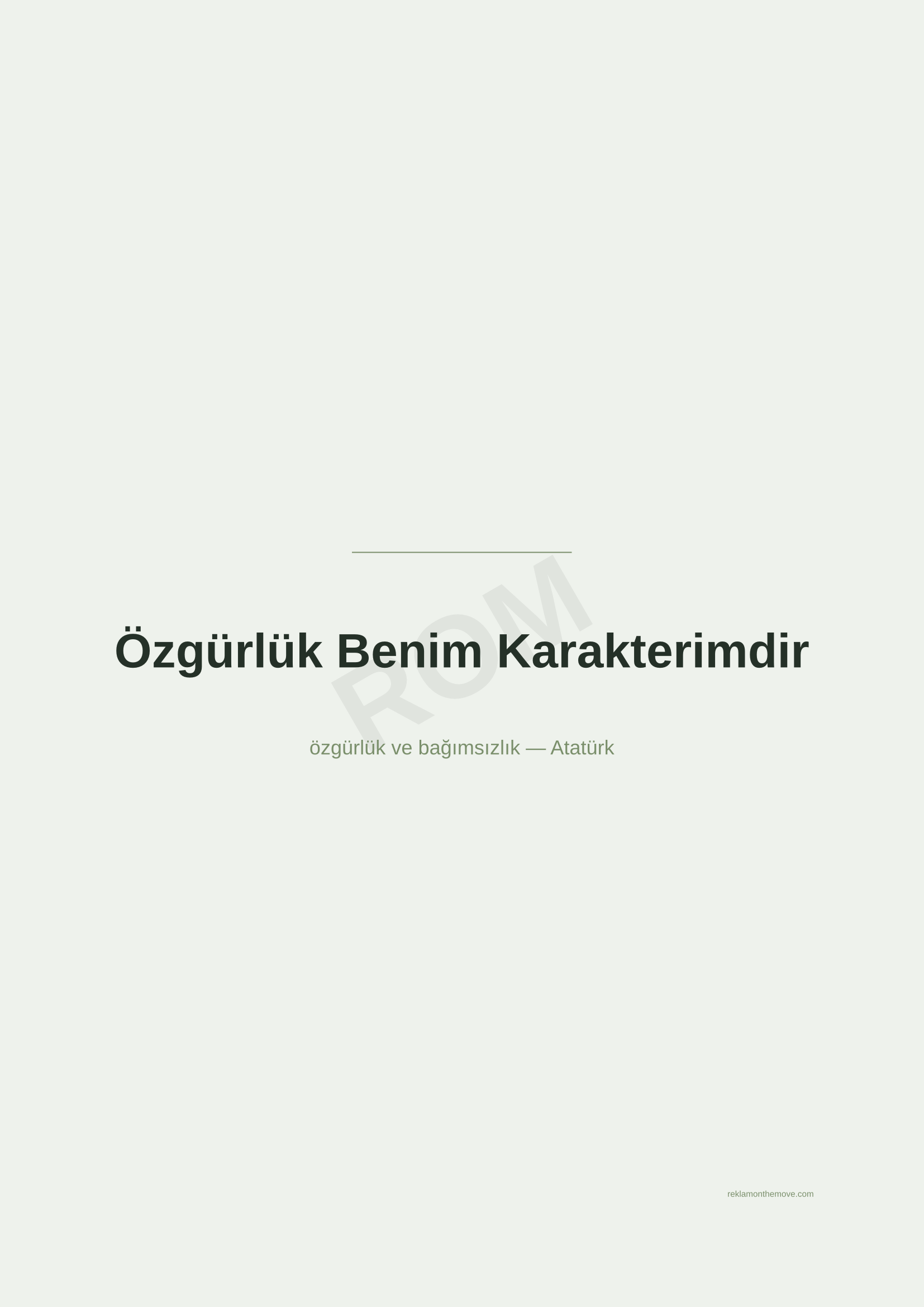 Özgürlük Benim Karakterimdir · Adaçayı — ROM dijital ürün önizlemesi (filigranlı)