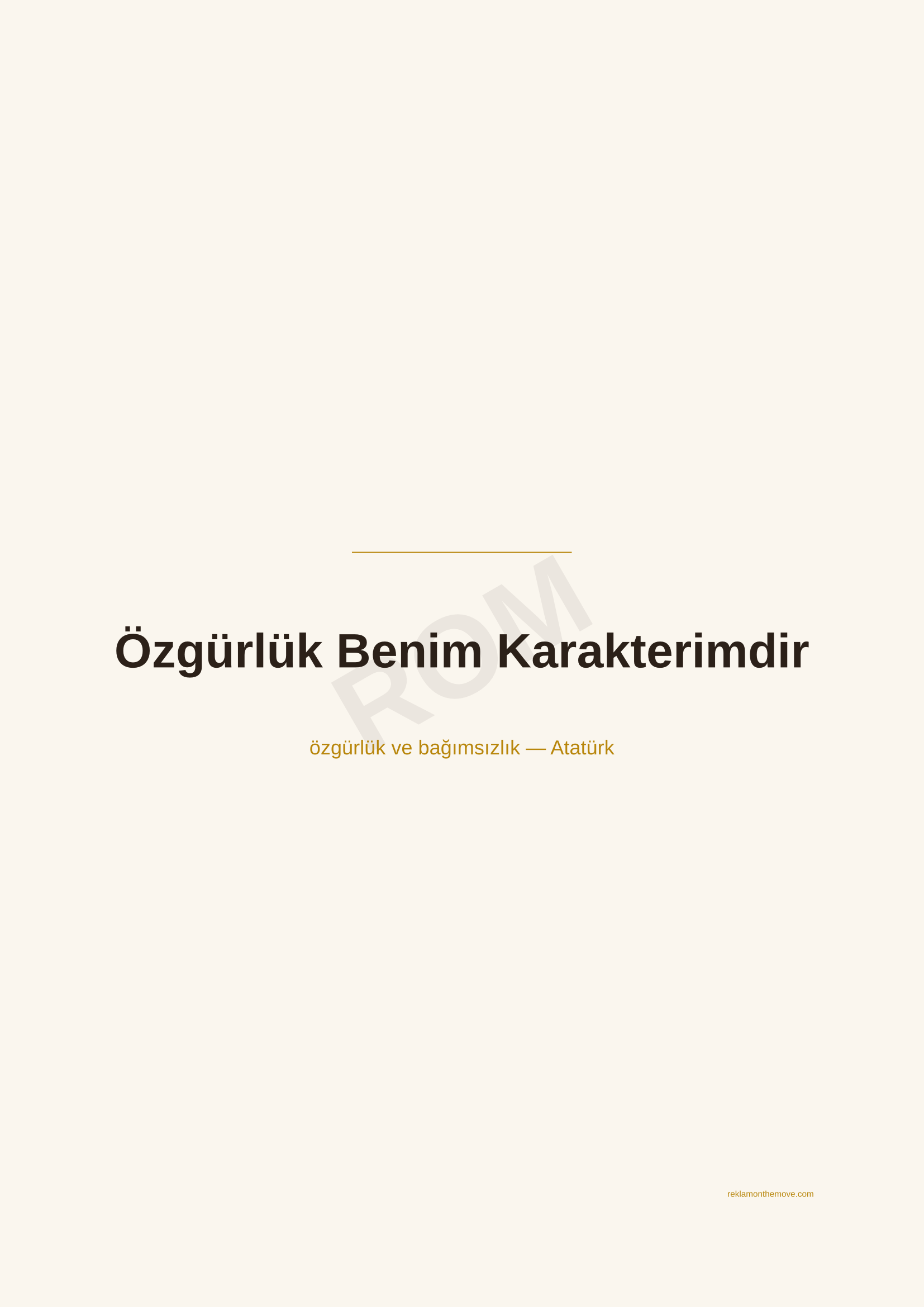 Özgürlük Benim Karakterimdir · Espresso — ROM dijital ürün önizlemesi (filigranlı)