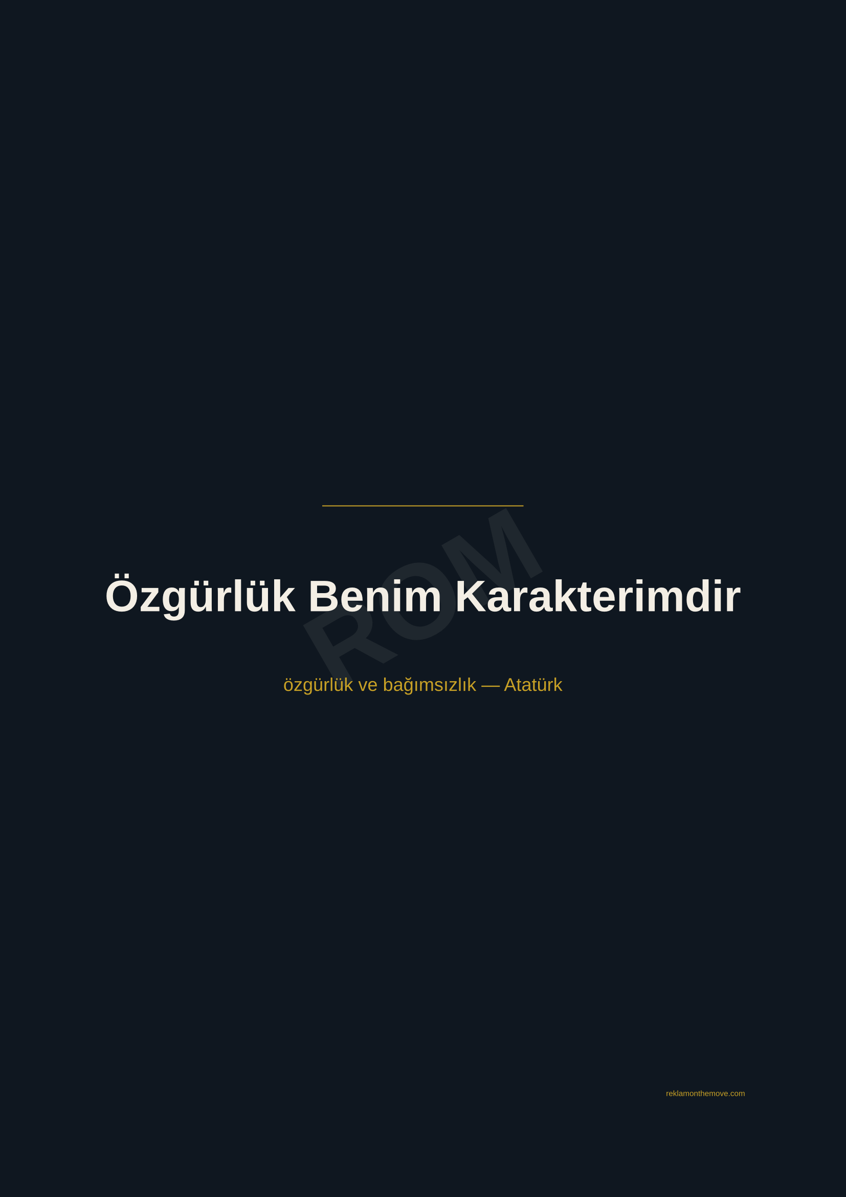 Özgürlük Benim Karakterimdir · Gece — ROM dijital ürün önizlemesi (filigranlı)