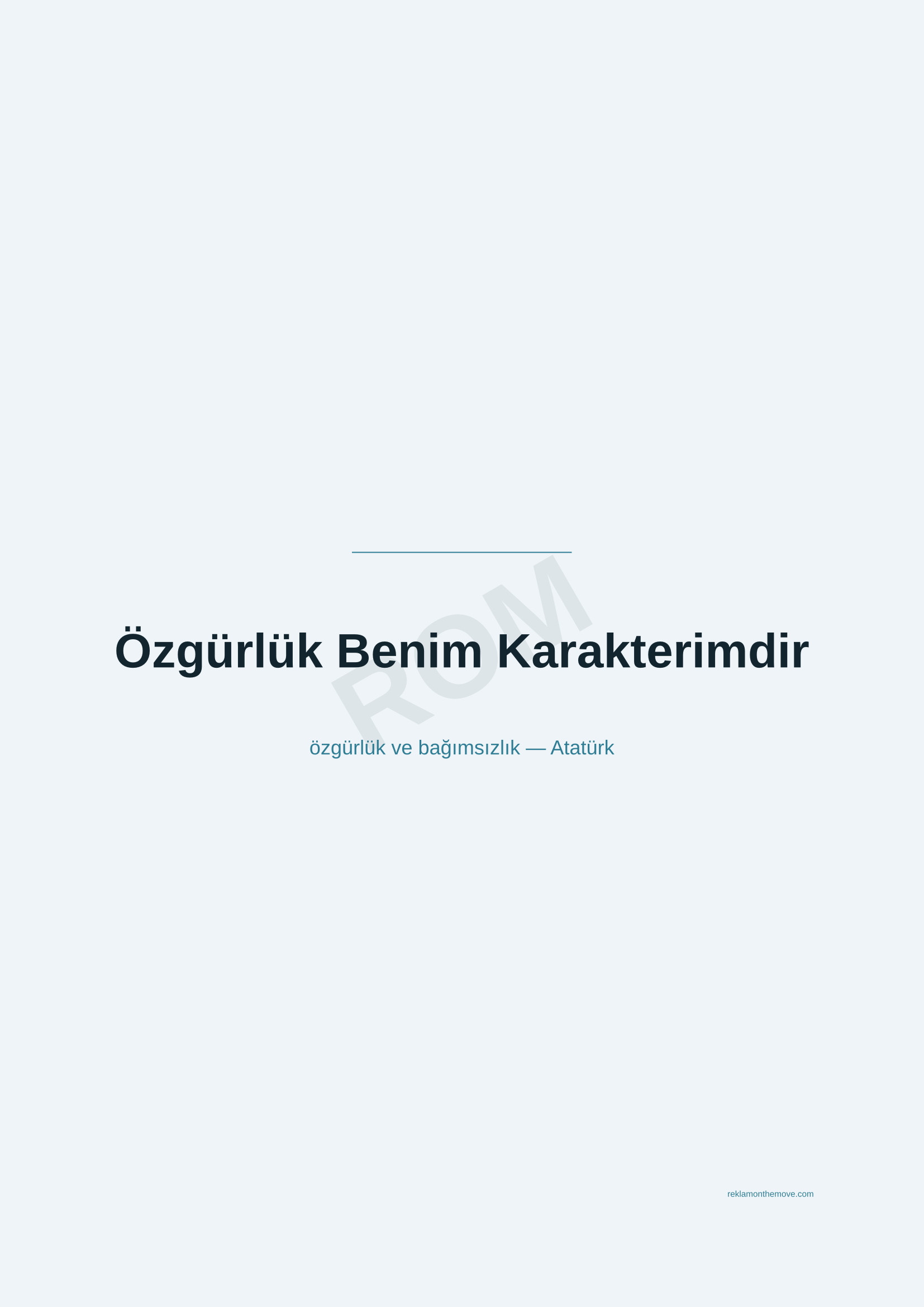 Özgürlük Benim Karakterimdir · Okyanus — ROM dijital ürün önizlemesi (filigranlı)