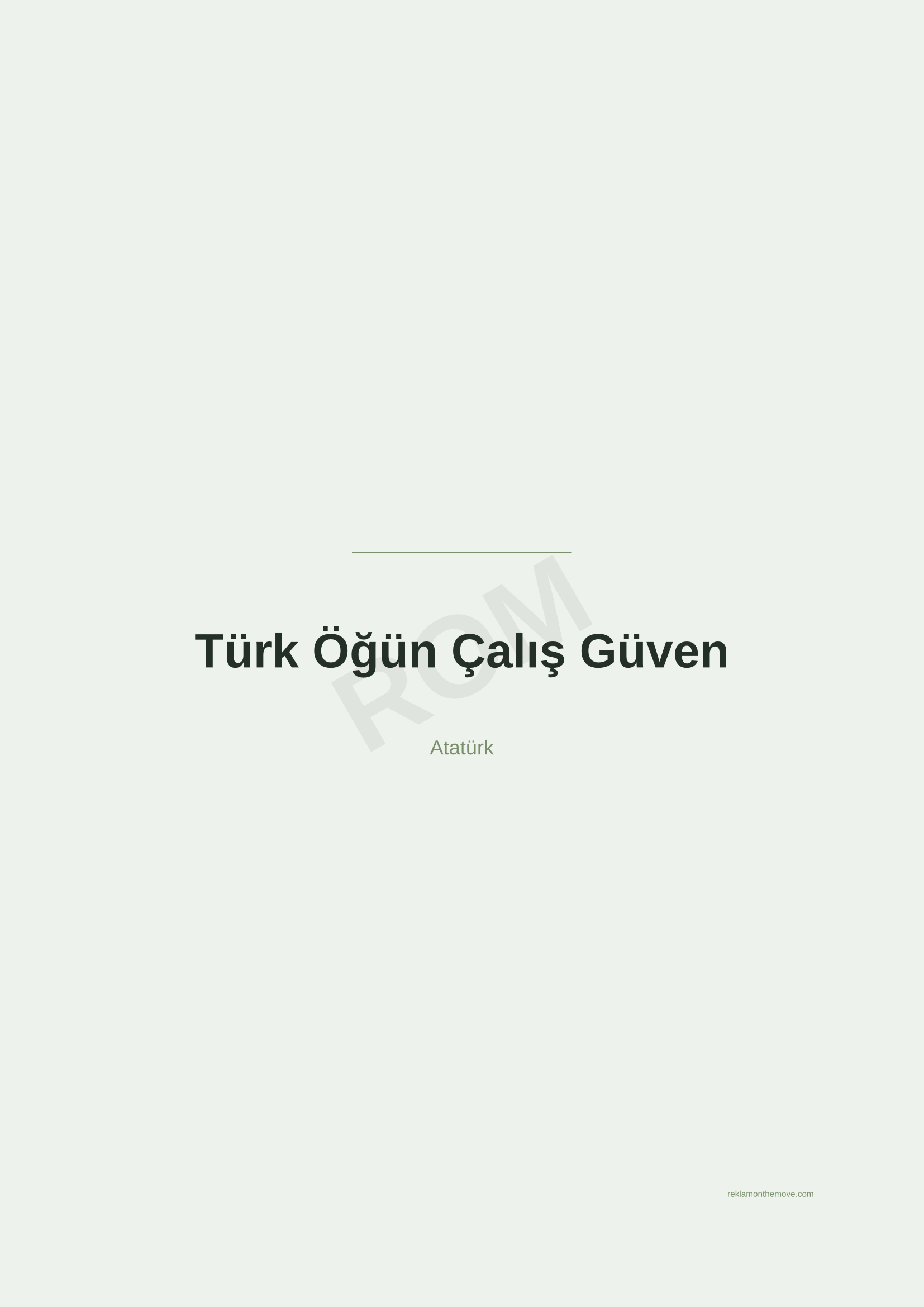 Türk Öğün Çalış Güven · Adaçayı — ROM dijital ürün önizlemesi (filigranlı)