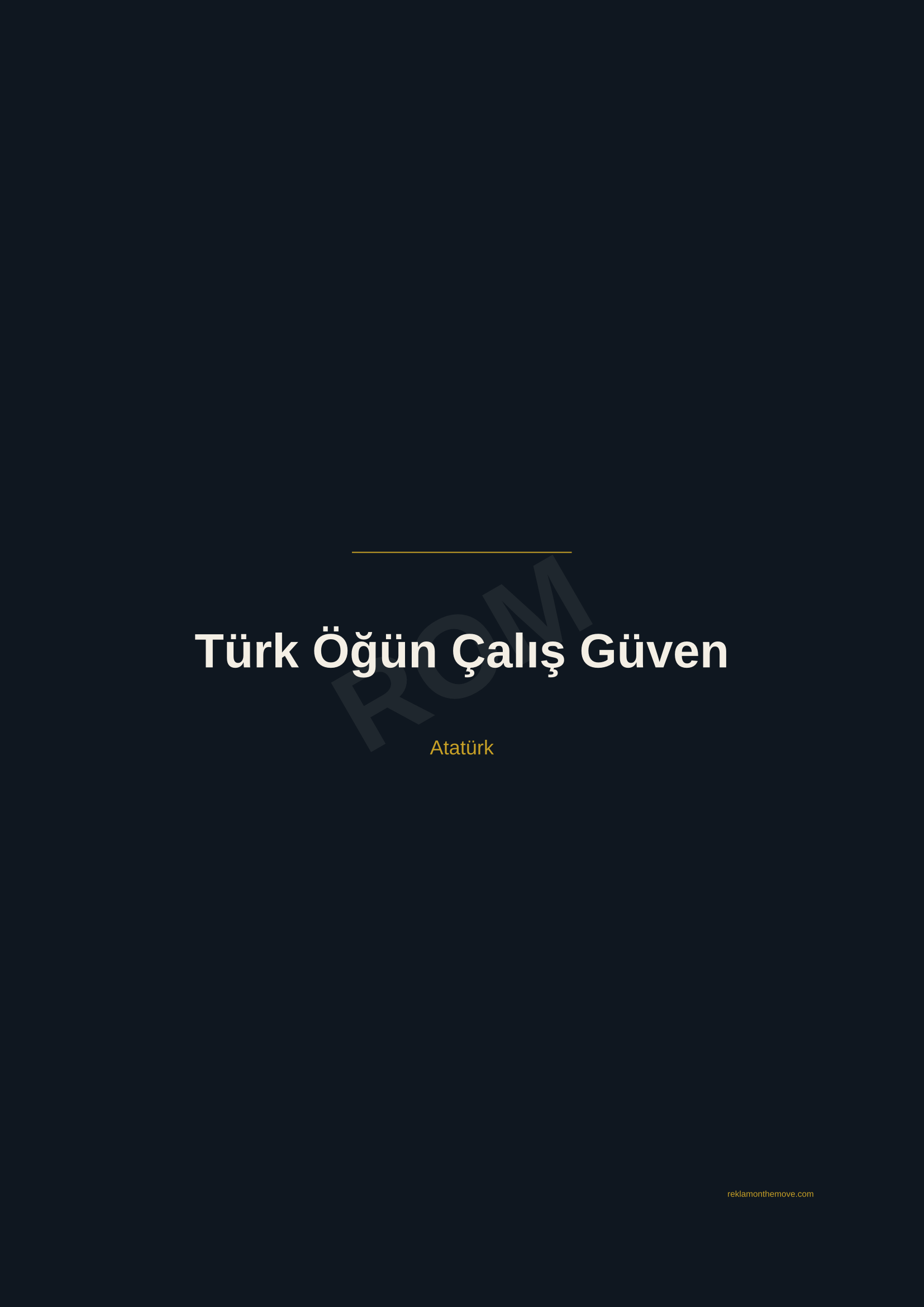 Türk Öğün Çalış Güven · Gece — ROM dijital ürün önizlemesi (filigranlı)