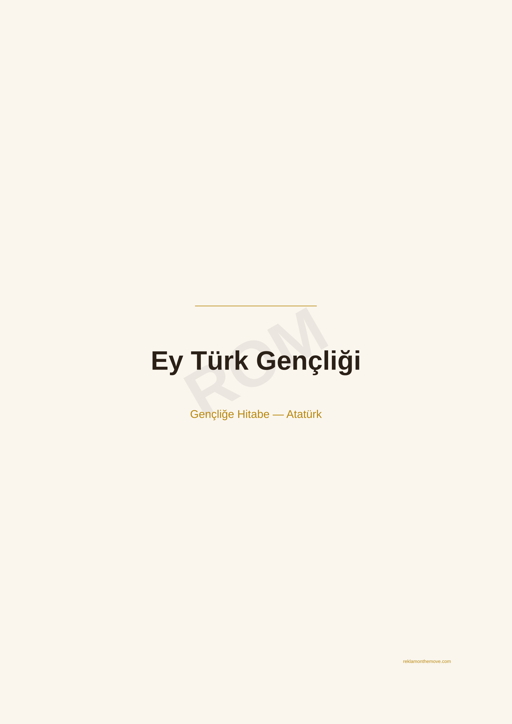Ey Türk Gençliği · Espresso — ROM dijital ürün önizlemesi (filigranlı)