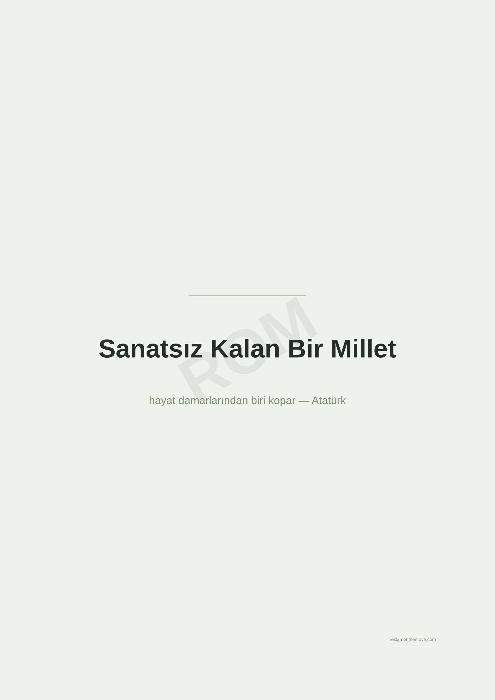 Sanatsız Kalan Bir Millet · Adaçayı — ROM dijital ürün önizlemesi (filigranlı)