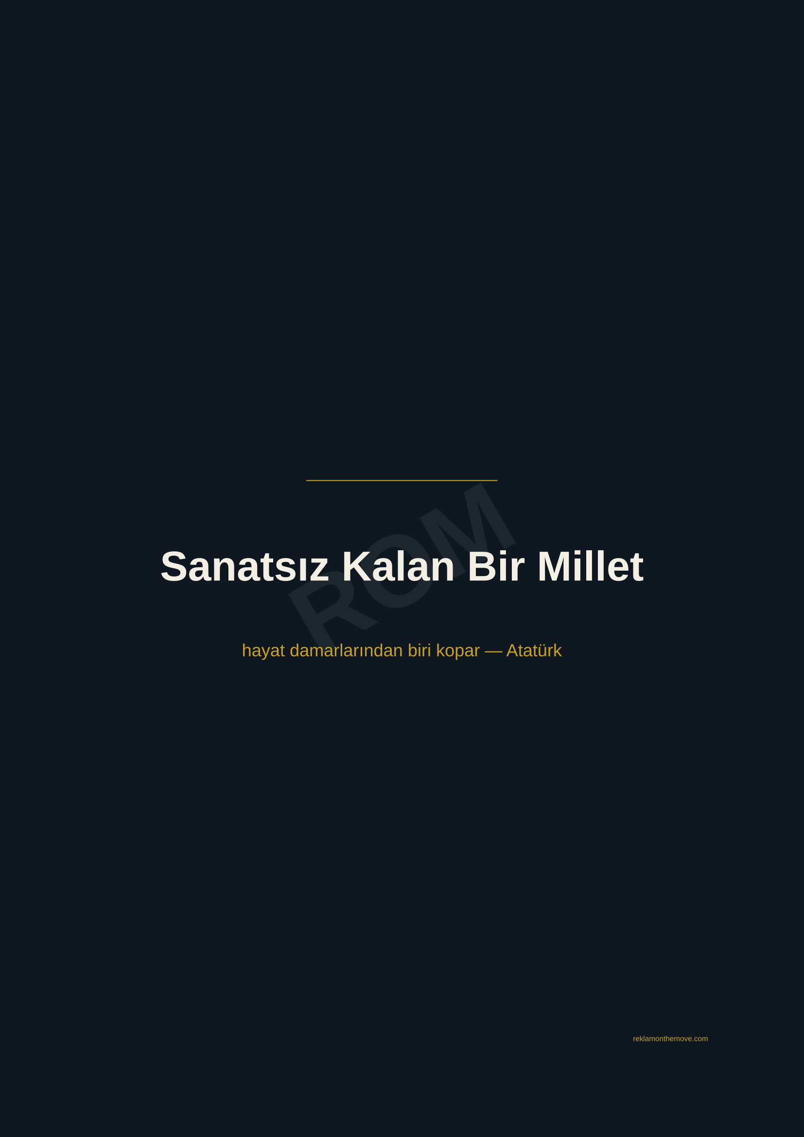 Sanatsız Kalan Bir Millet · Gece — ROM dijital ürün önizlemesi (filigranlı)