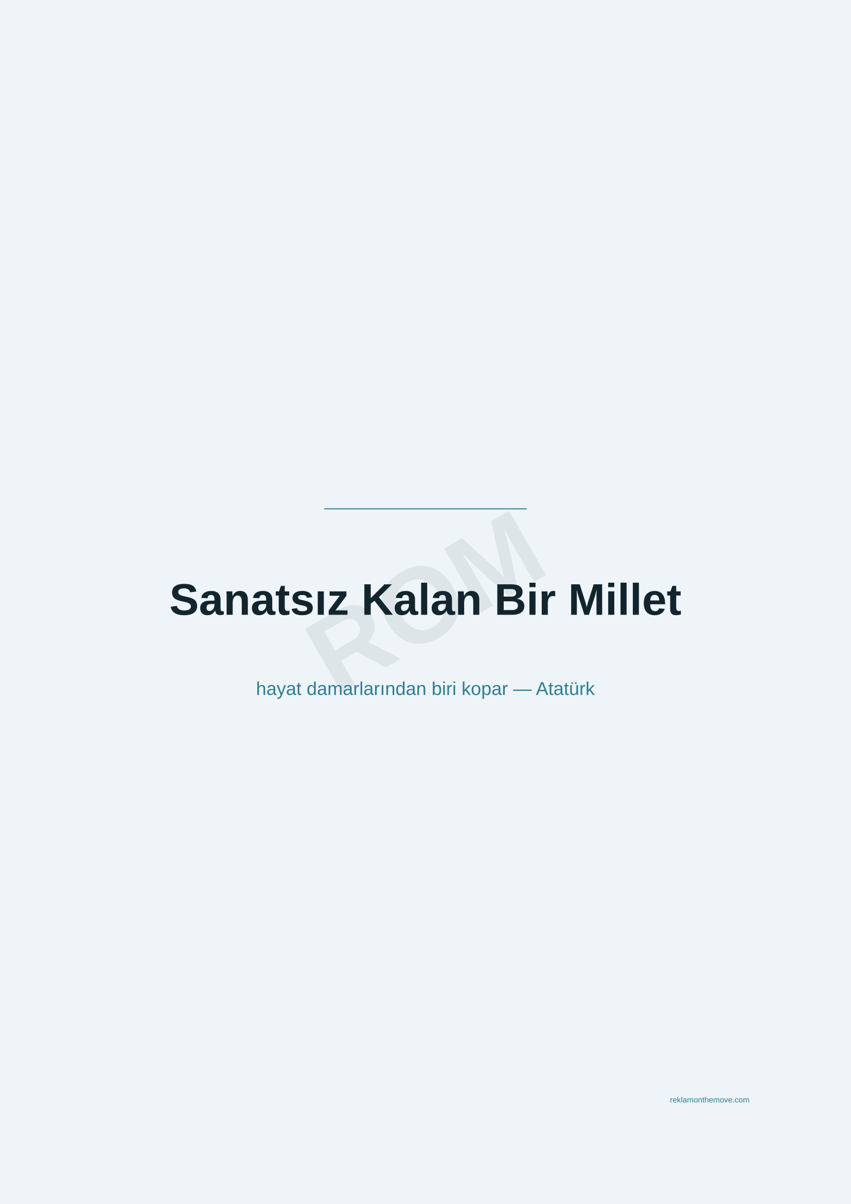 Sanatsız Kalan Bir Millet · Okyanus — ROM dijital ürün önizlemesi (filigranlı)